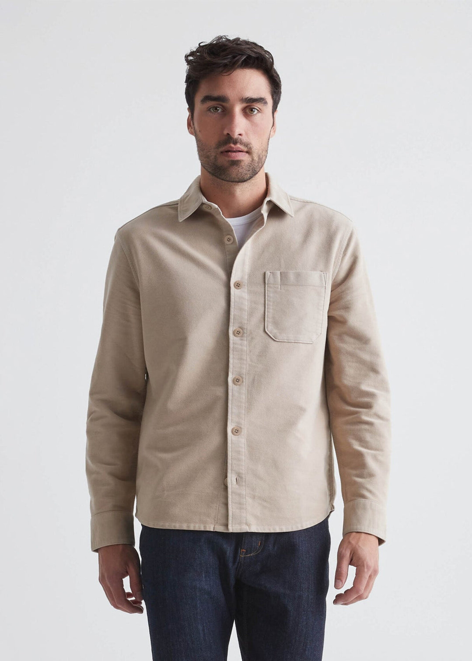 DUER Chemise unie en moleskin pour homme - 2 couleurs disponibles