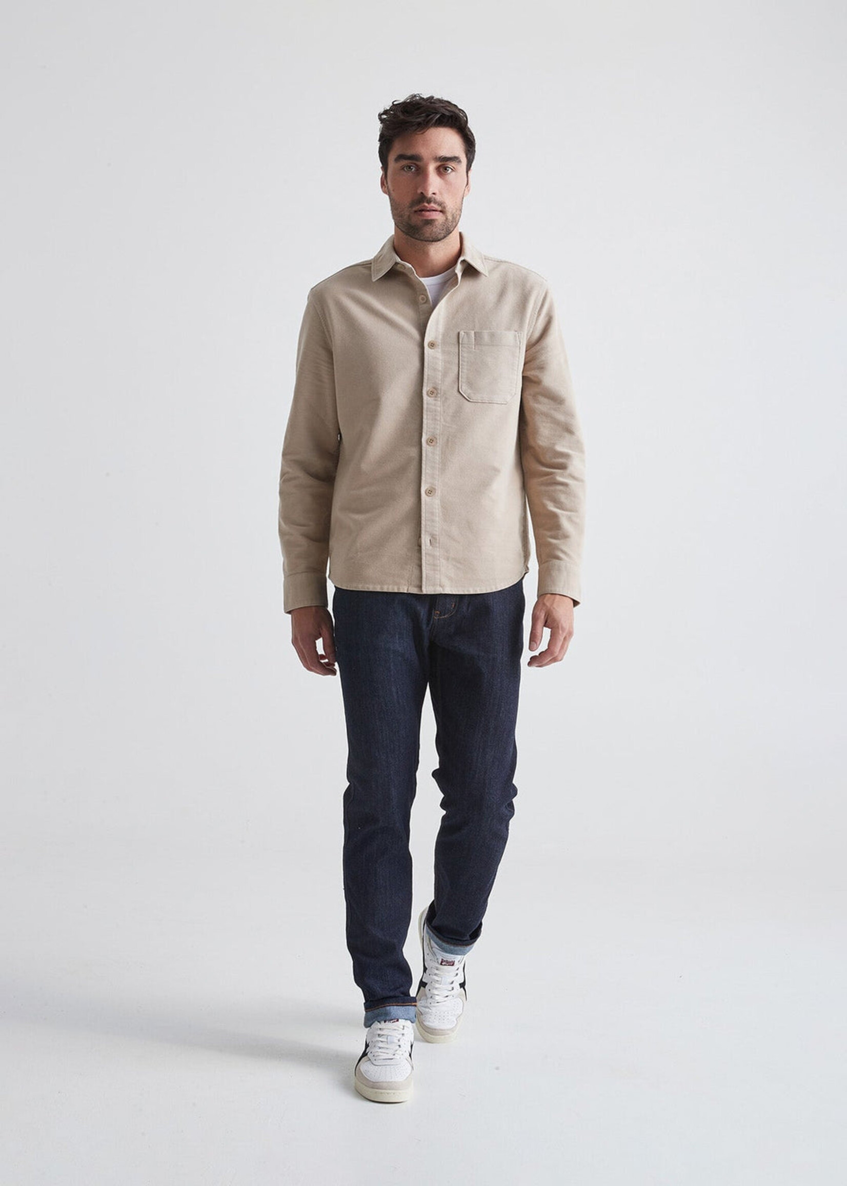 DUER Chemise unie en moleskin pour homme - 2 couleurs disponibles