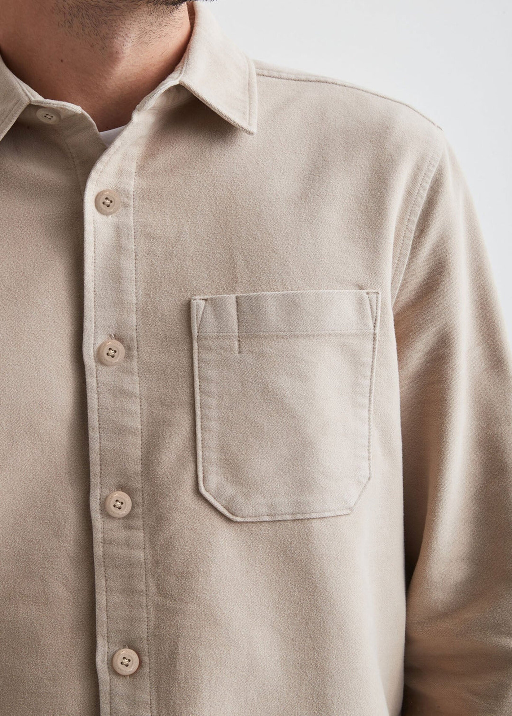 DUER Chemise unie en moleskin pour homme - 2 couleurs disponibles