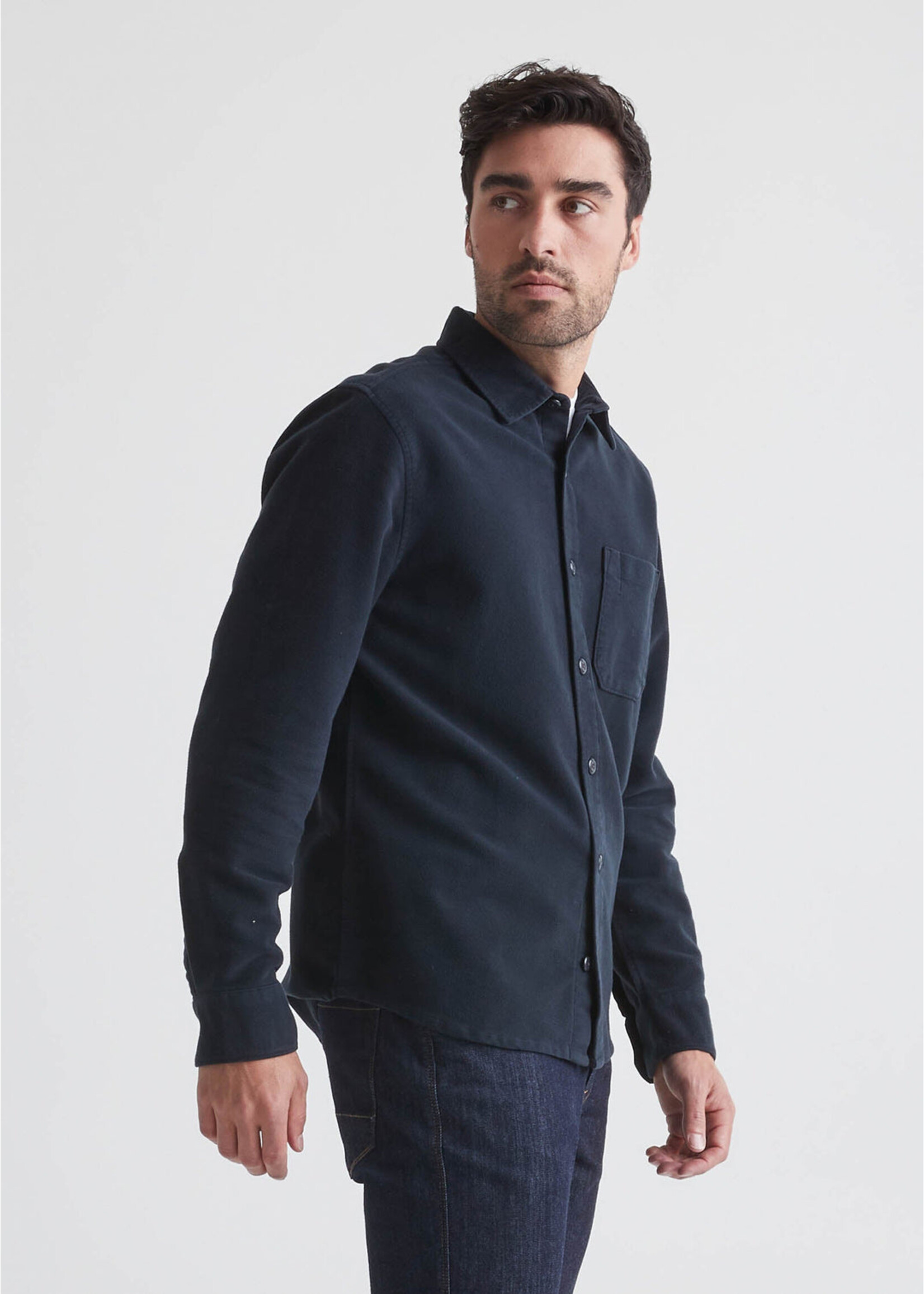 DUER Chemise unie en moleskin pour homme - 2 couleurs disponibles