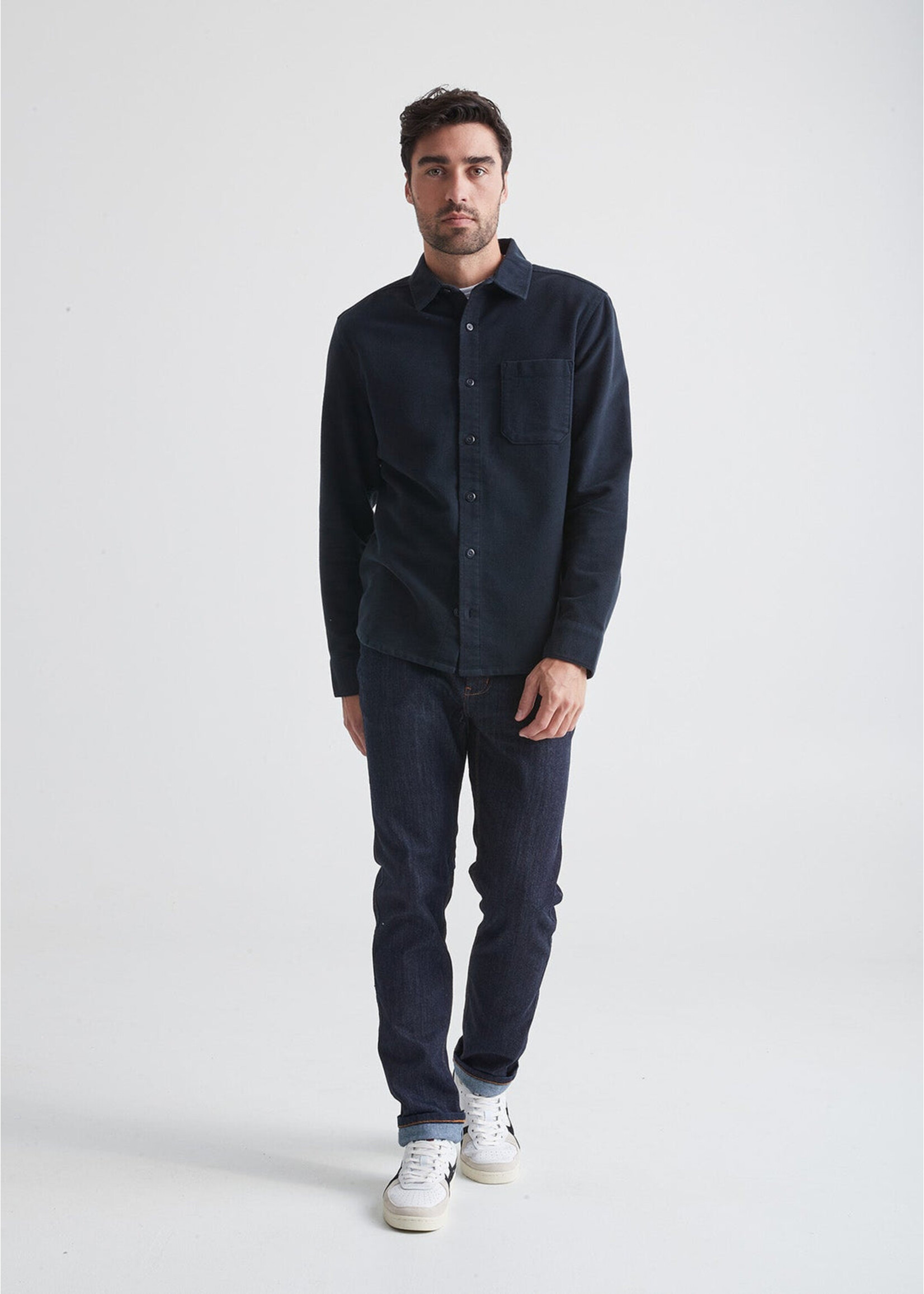 DUER Chemise unie en moleskin pour homme - 2 couleurs disponibles