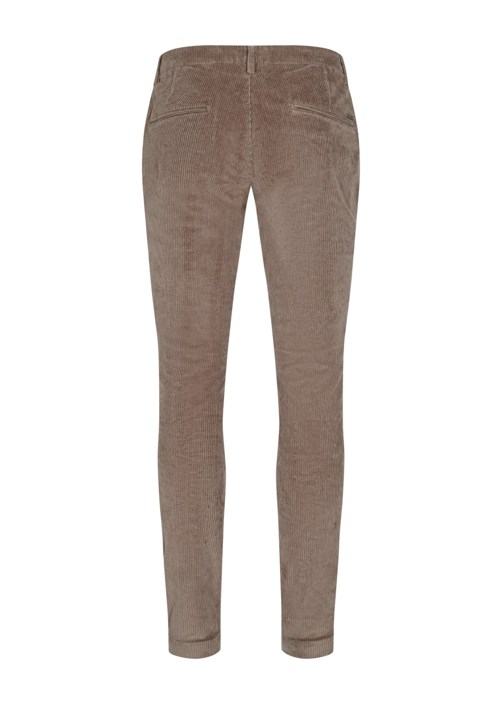 BRUUN & STENGADE Pantalon en velours cordé de coton sans pli pour homme-Taupe