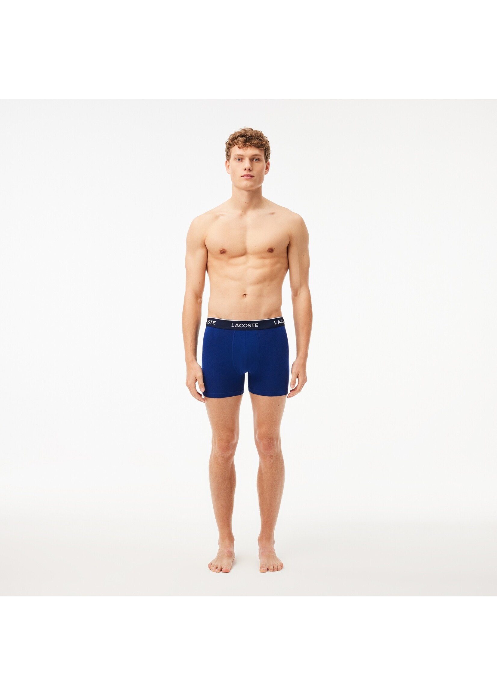 LACOSTE Men's 3-Pack Stretch Cotton Boxer Briefs