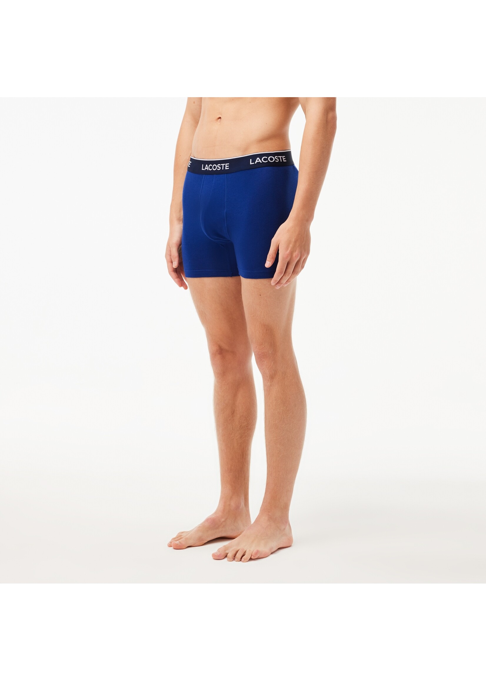 LACOSTE Men's 3-Pack Stretch Cotton Boxer Briefs