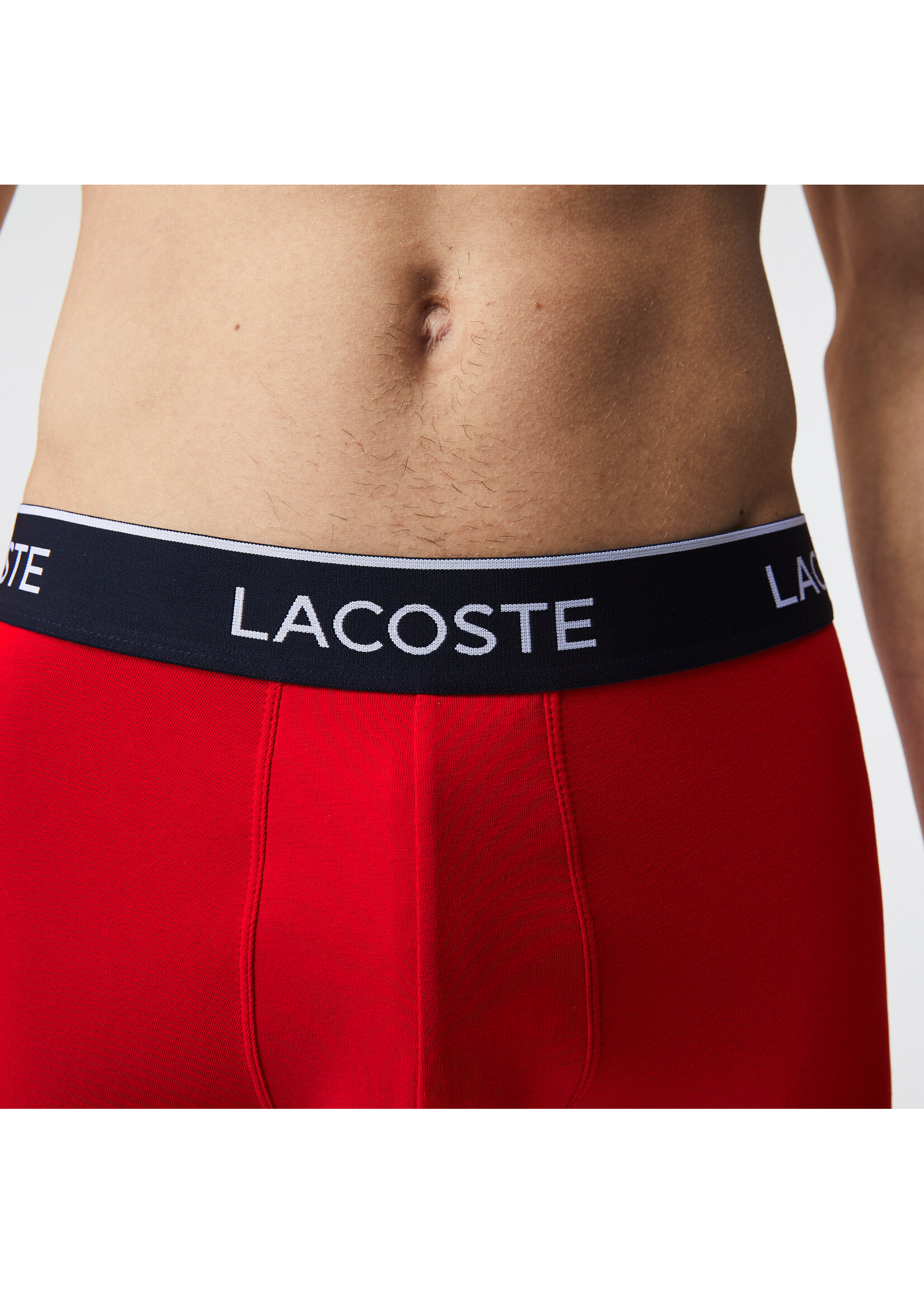 LACOSTE Men's 3-Pack Stretch Cotton Boxer Briefs
