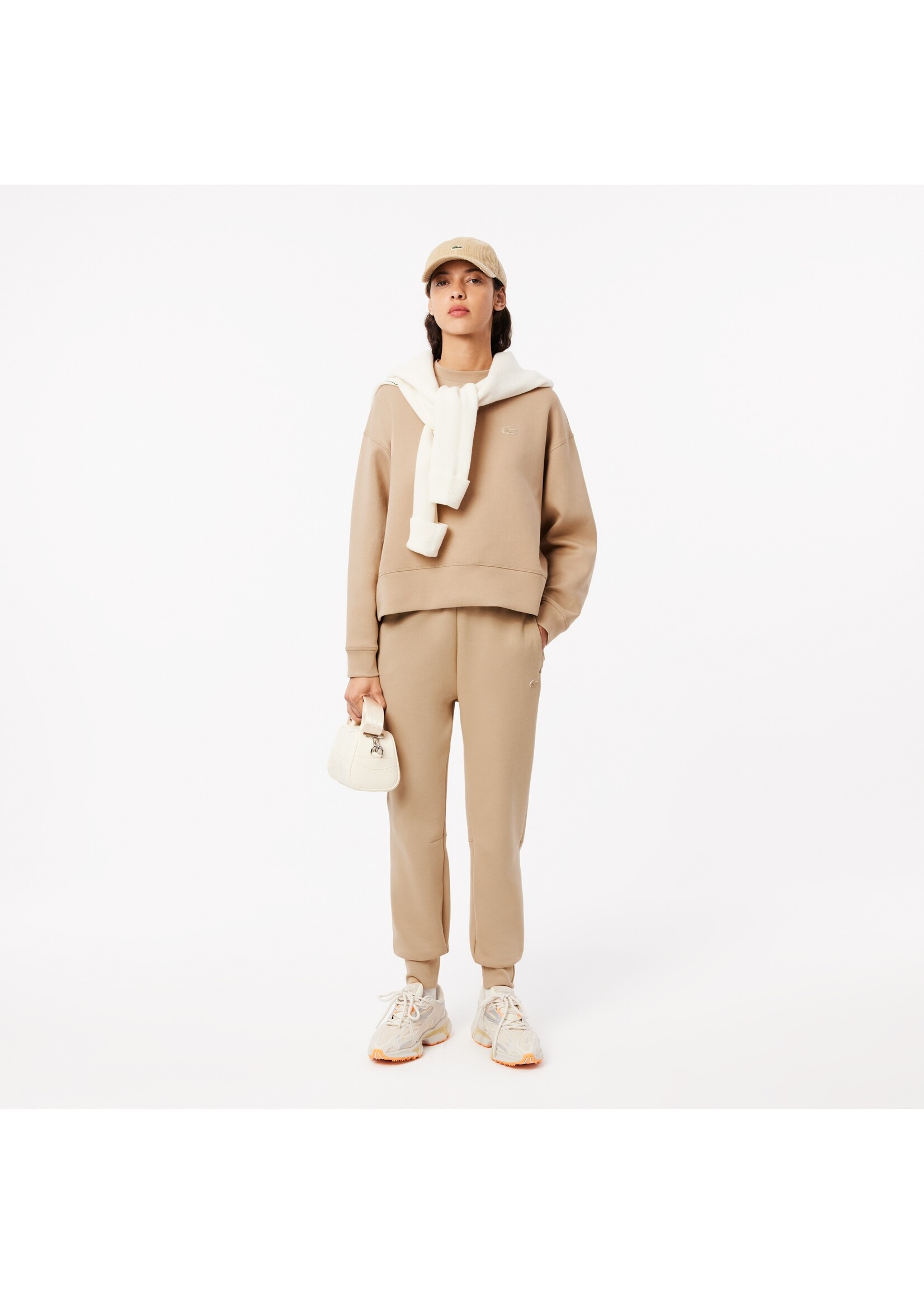 LACOSTE Sweatshirt surdimentionné en coton pour femme - 2 couleurs disponibles