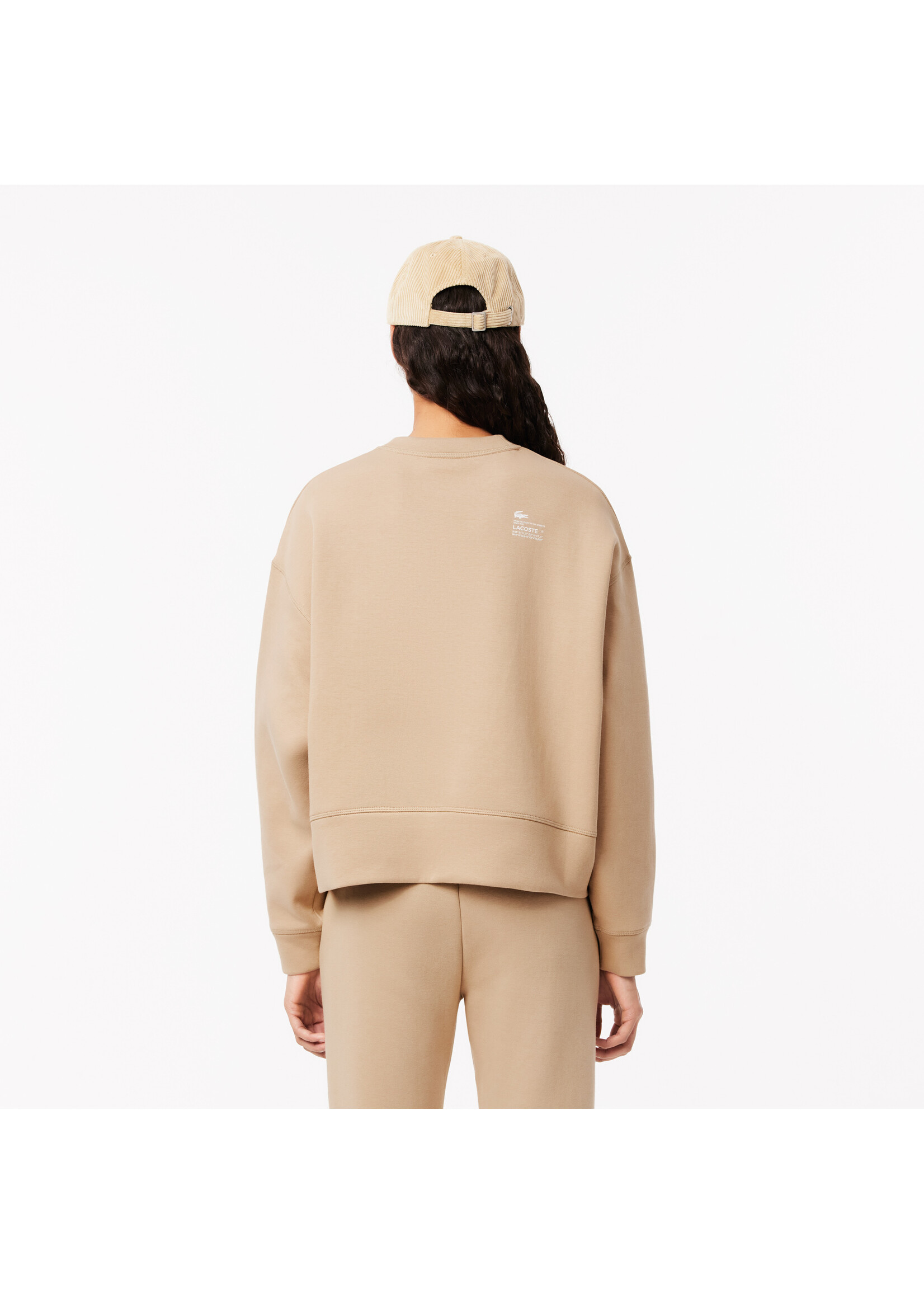 LACOSTE Sweatshirt surdimentionné en coton pour femme - 2 couleurs disponibles