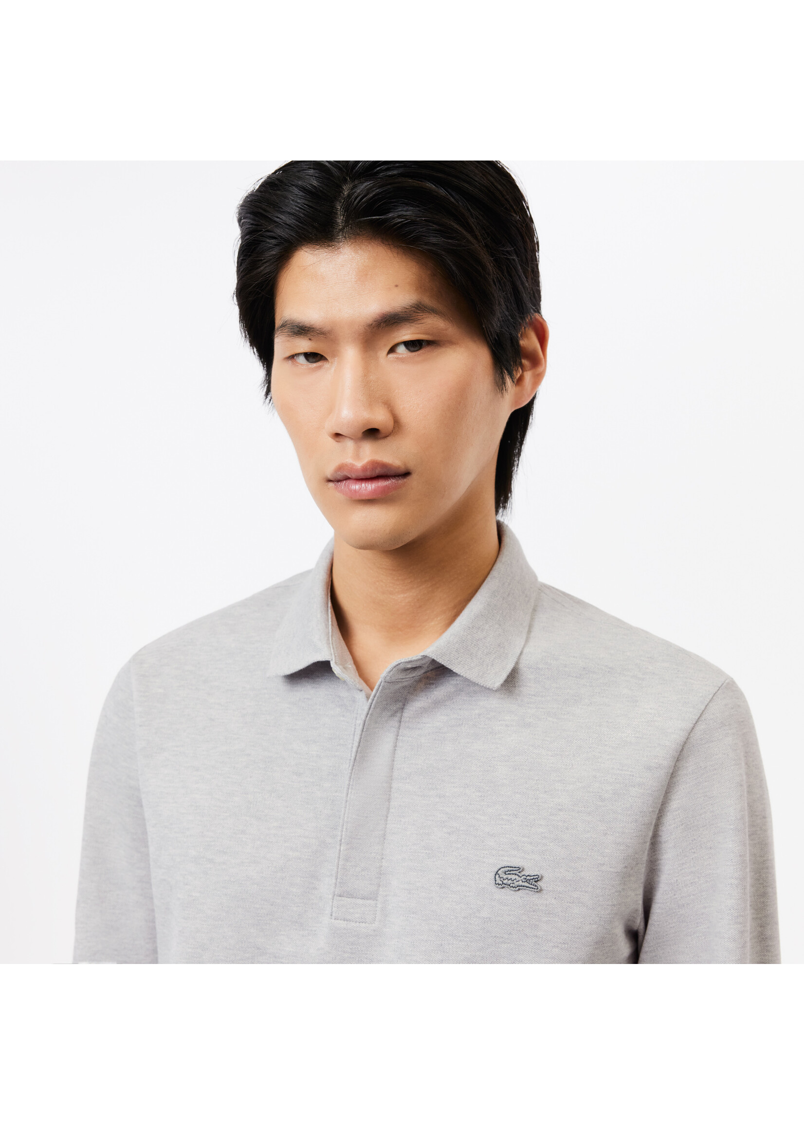 LACOSTE Smart Paris polo shirt in stretch cotton with long sleeves