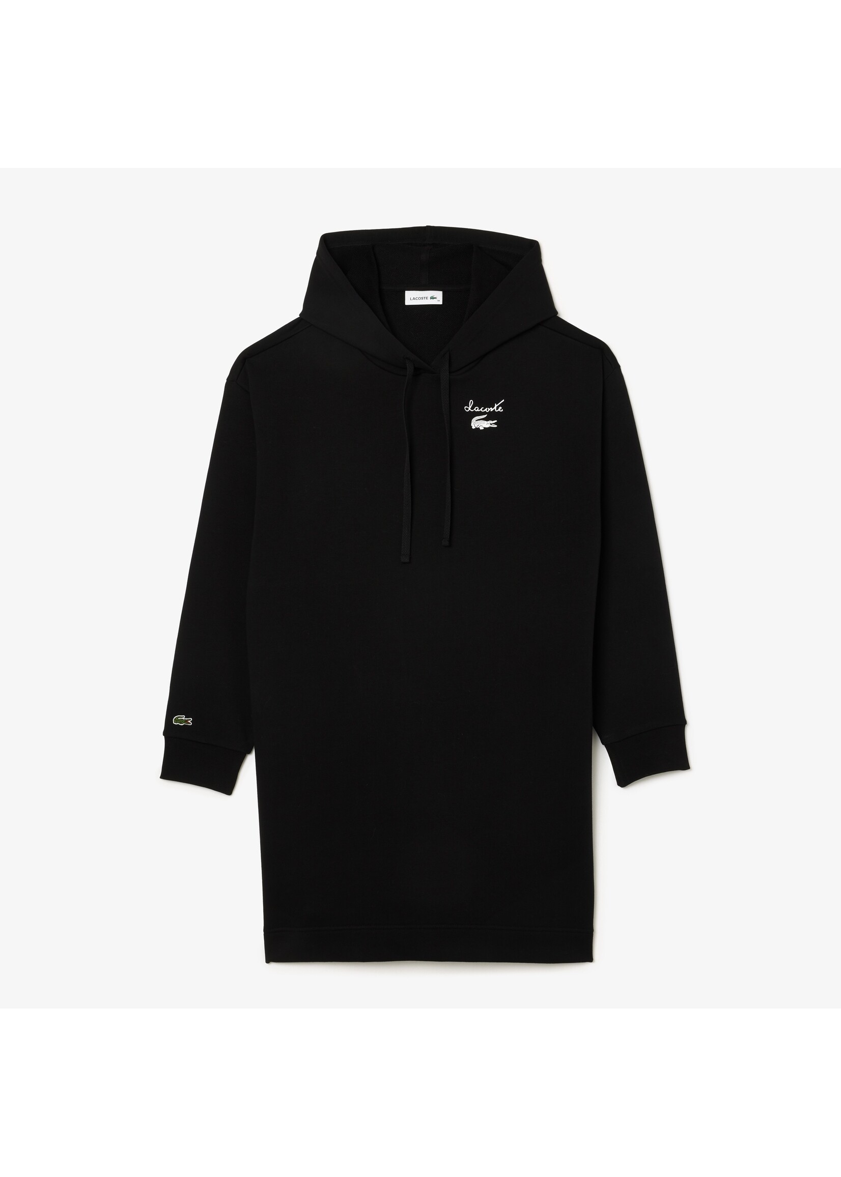 LACOSTE Robe sweatshirt en molleton surdimentionnée pour femme-NOIR