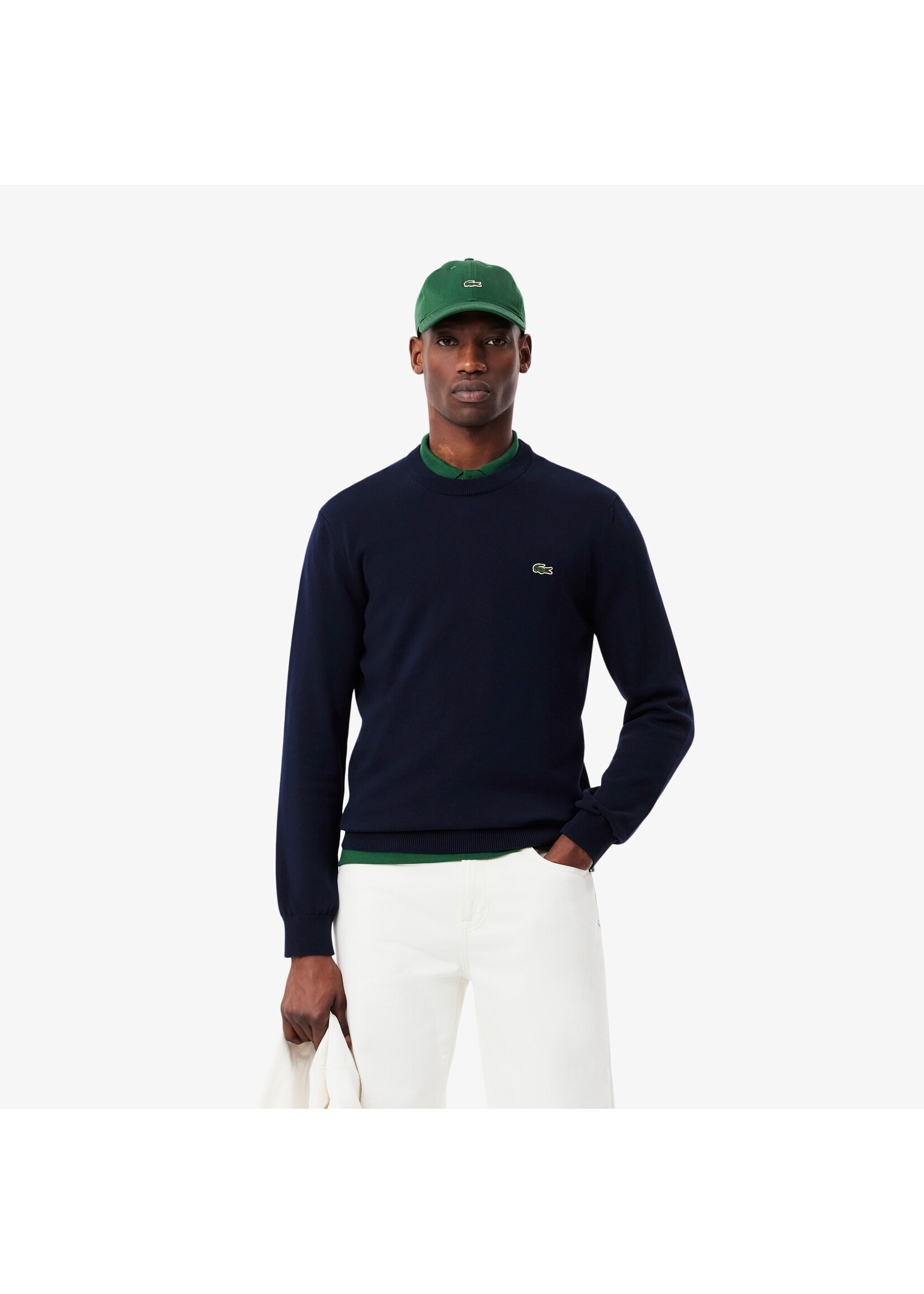 LACOSTE Men's Crew Neck Cotton Sweater