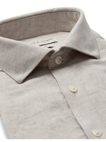 BRUUN & STENGADE Chemise en pur lin à motifs pour homme-Sable