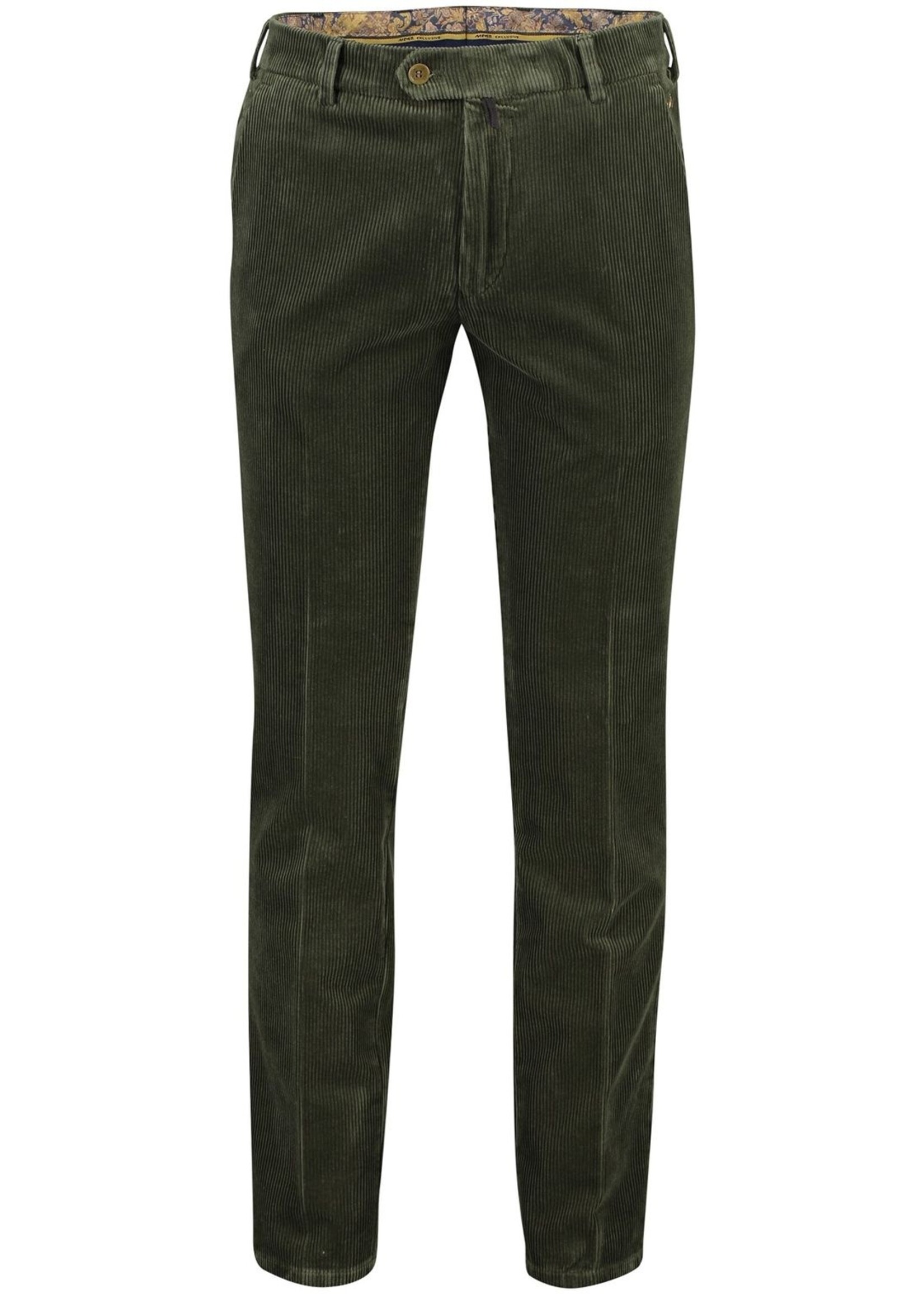 M.E.N.S. Pantalon en velours cordé en coton extensible pour homme-Vert forêt