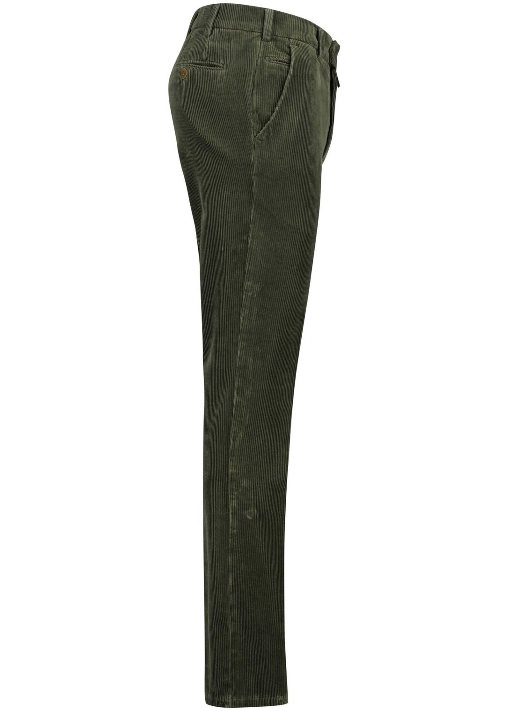 M.E.N.S. Pantalon en velours cordé en coton extensible pour homme-Vert forêt