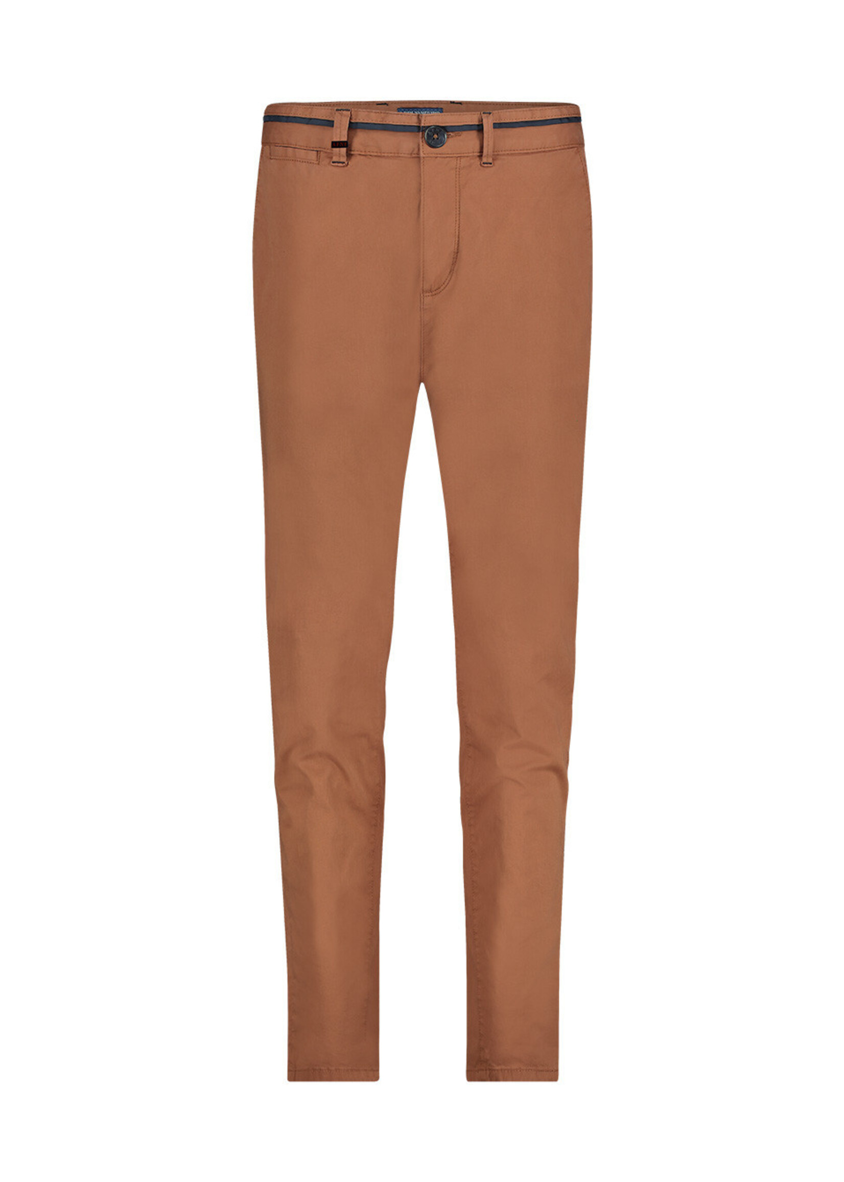 A FISH NAMED FRED Pantalon chinos en coton avec traitement délavé-Cognac