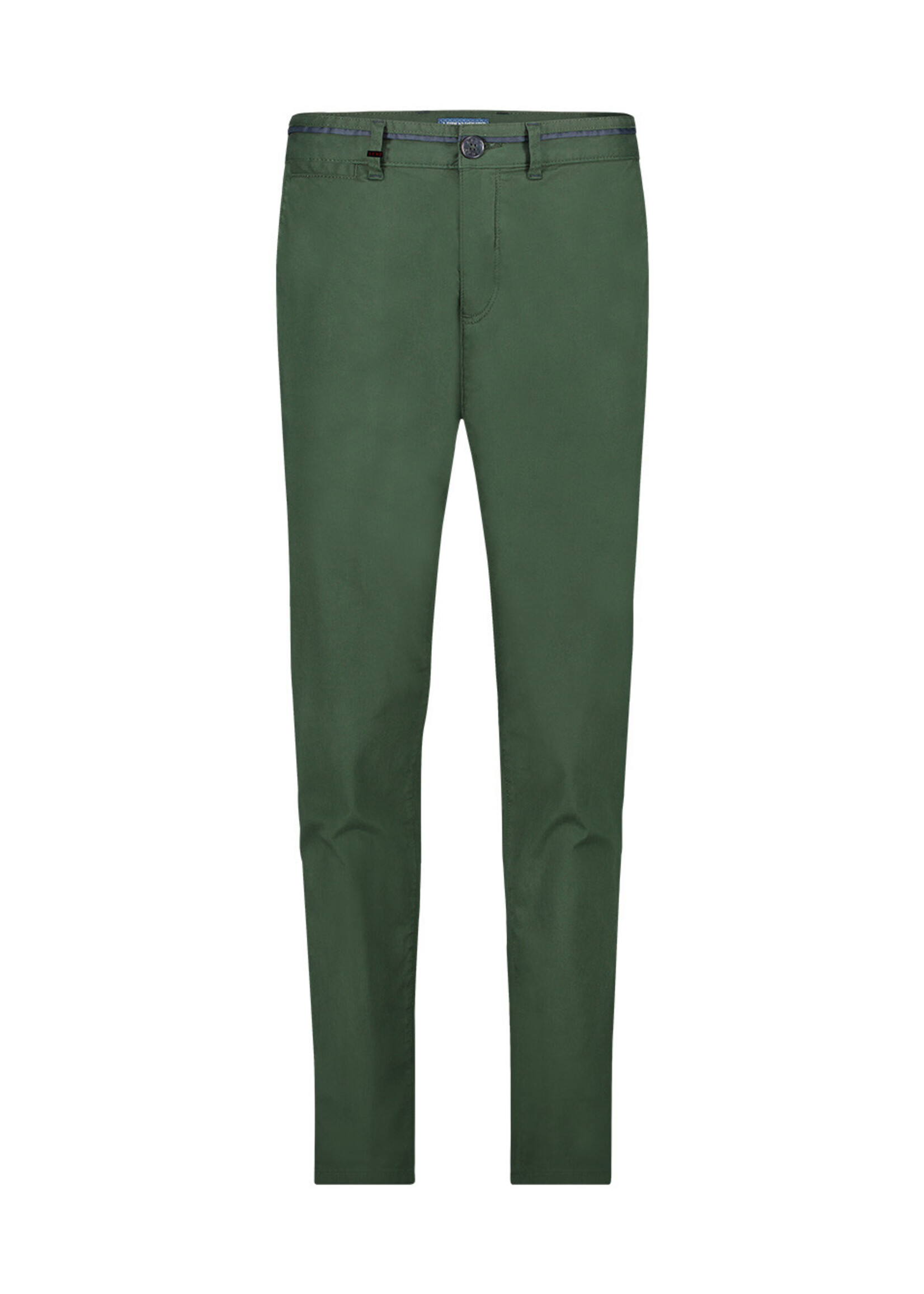 A FISH NAMED FRED Pantalon chinos en coton avec traitement délavé-Vert foncé