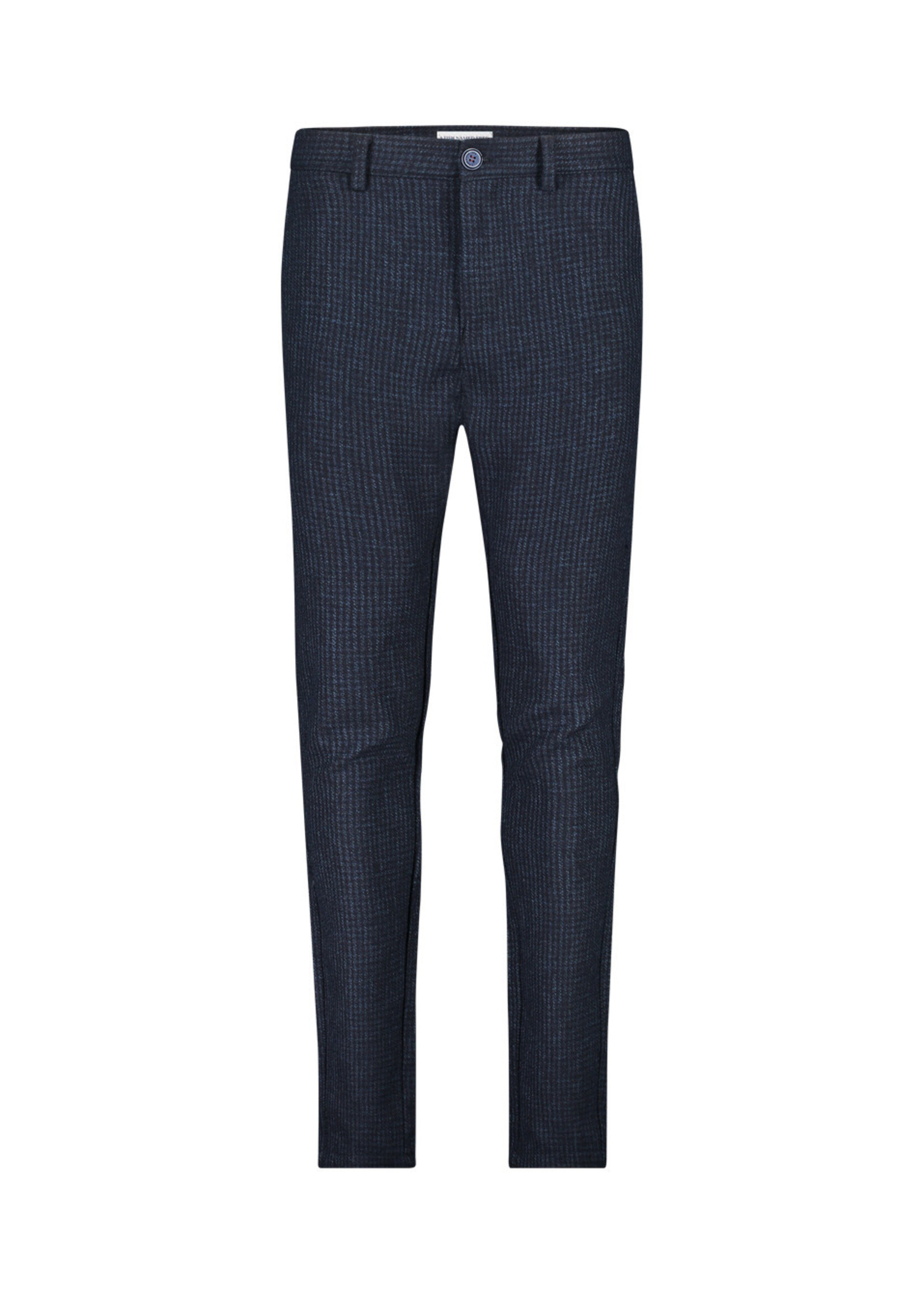 A FISH NAMED FRED Pantalon avec imprimé de petits carreaux-Marine