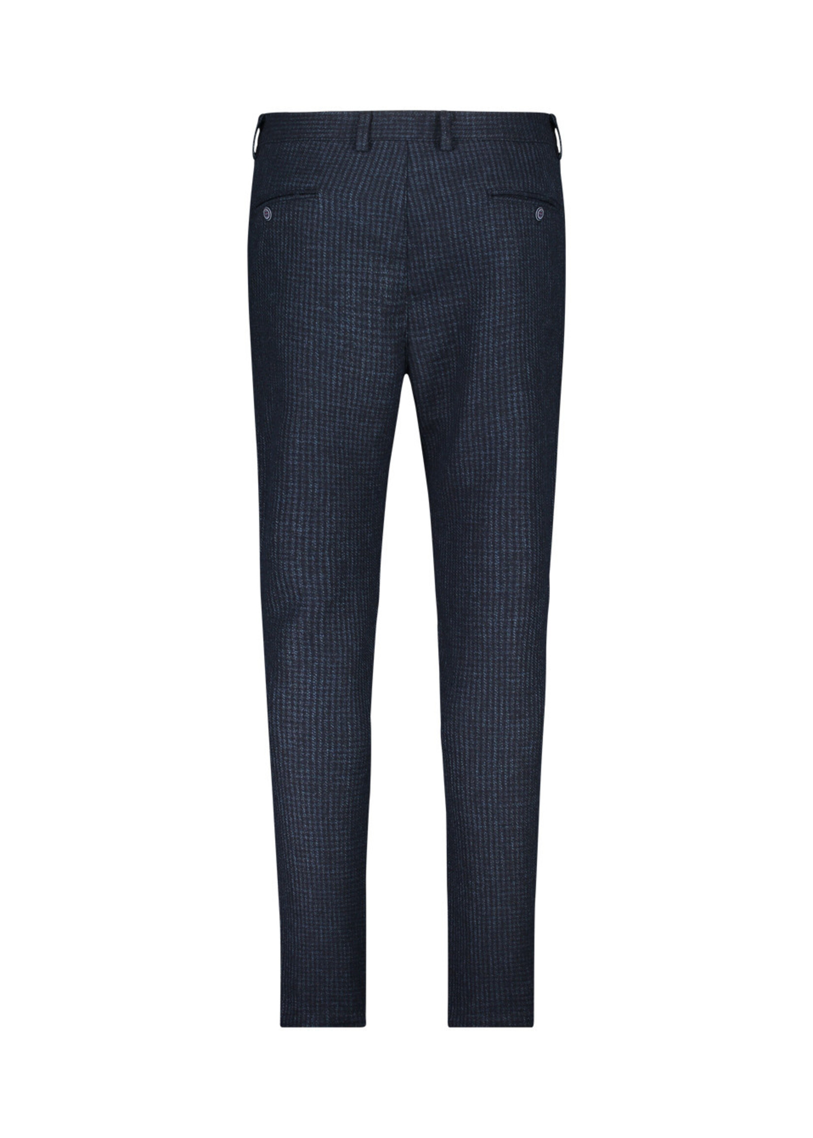 A FISH NAMED FRED Pantalon avec imprimé de petits carreaux-Marine