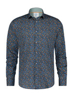 A FISH NAMED FRED Chemise avec imprimé de tours-Marine