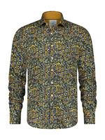A FISH NAMED FRED Chemise avec imprimé de troncs d'arbres-Jaune doré