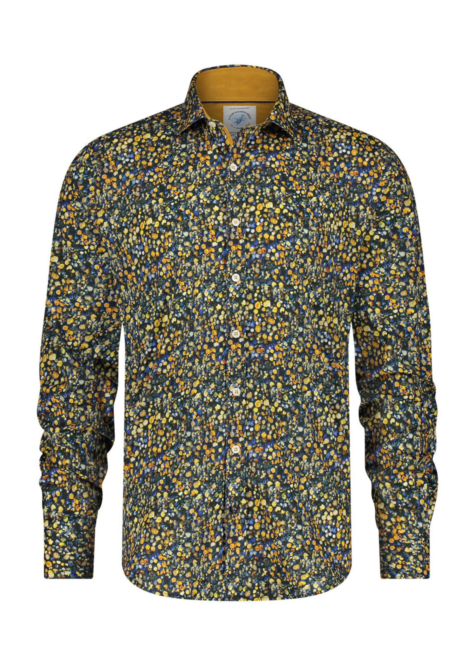 A FISH NAMED FRED Chemise avec imprimé de troncs d'arbres-Jaune doré