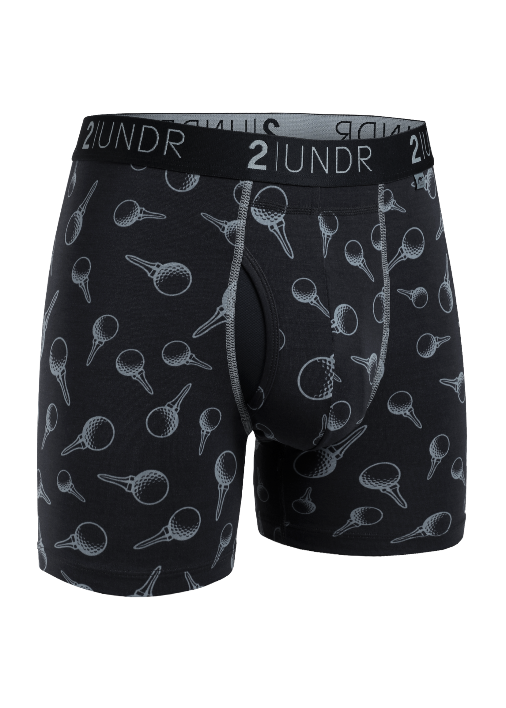 2|UNDR Boxer 6'' Swing Shift en mélange de modal BLACK TEES-Homme