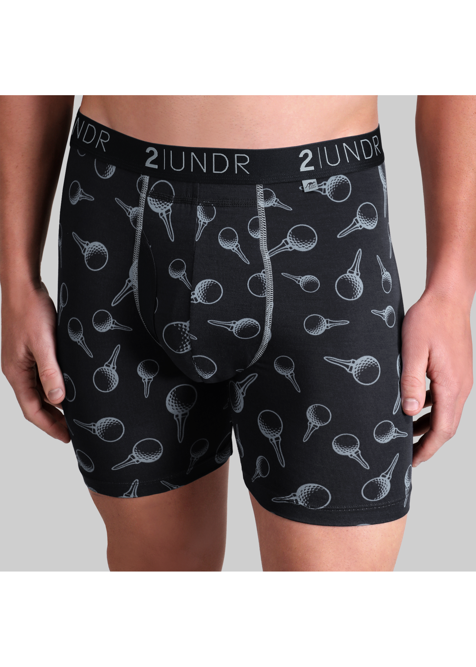 2|UNDR Boxer 6'' Swing Shift en mélange de modal BLACK TEES-Homme
