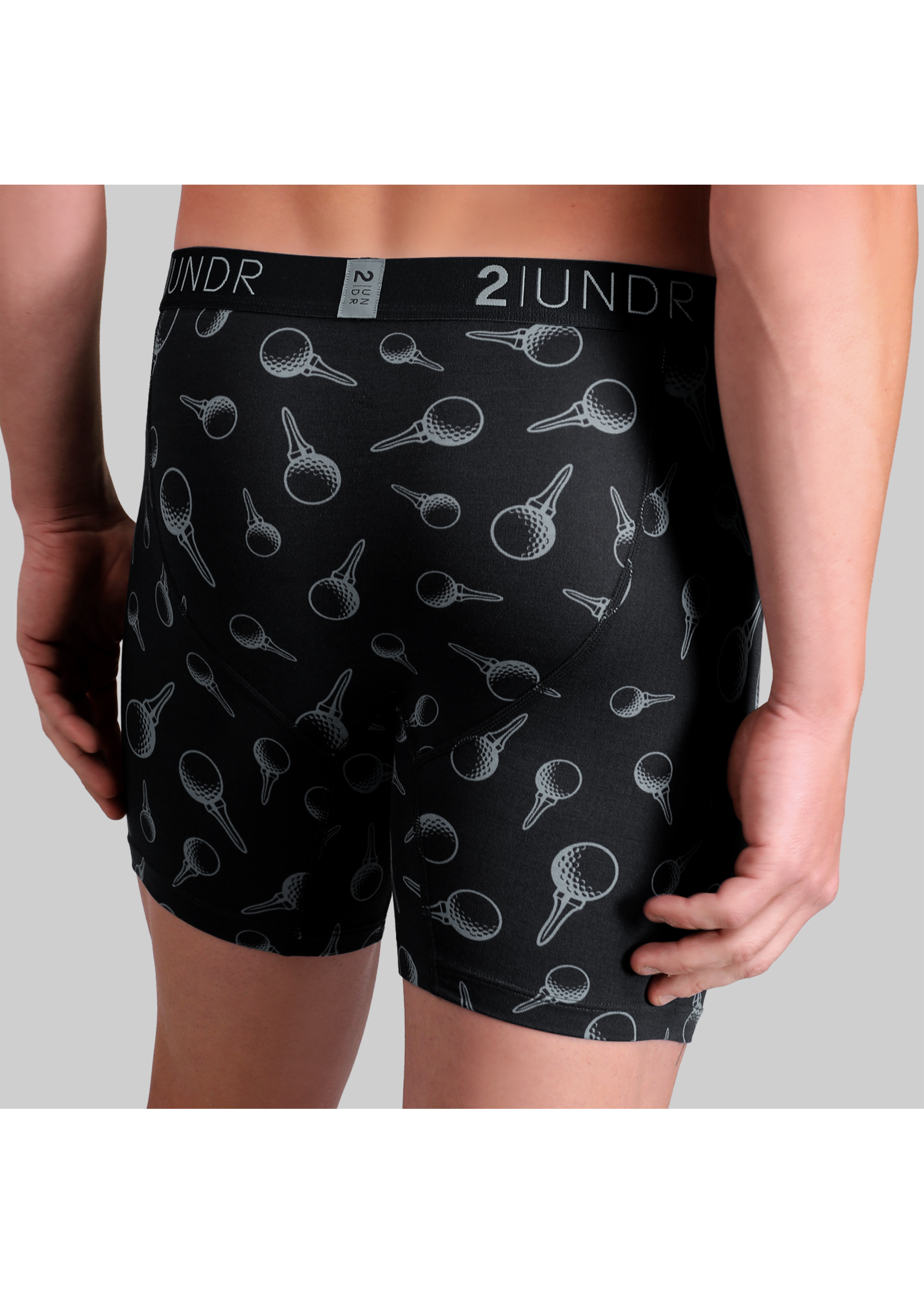 2|UNDR Boxer 6'' Swing Shift en mélange de modal BLACK TEES-Homme