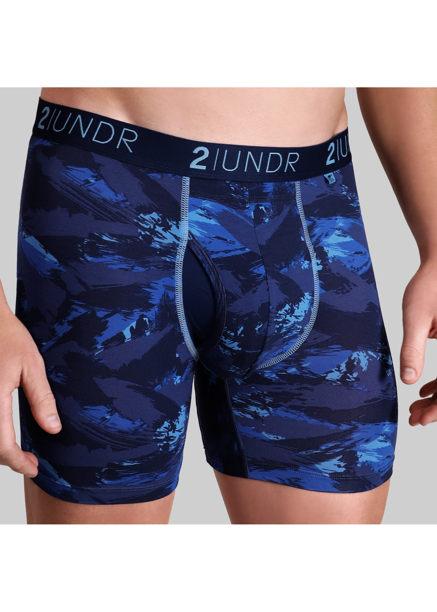 2|UNDR Boxer 6'' Swing Shift en mélange de modal BLUE STORM-Homme