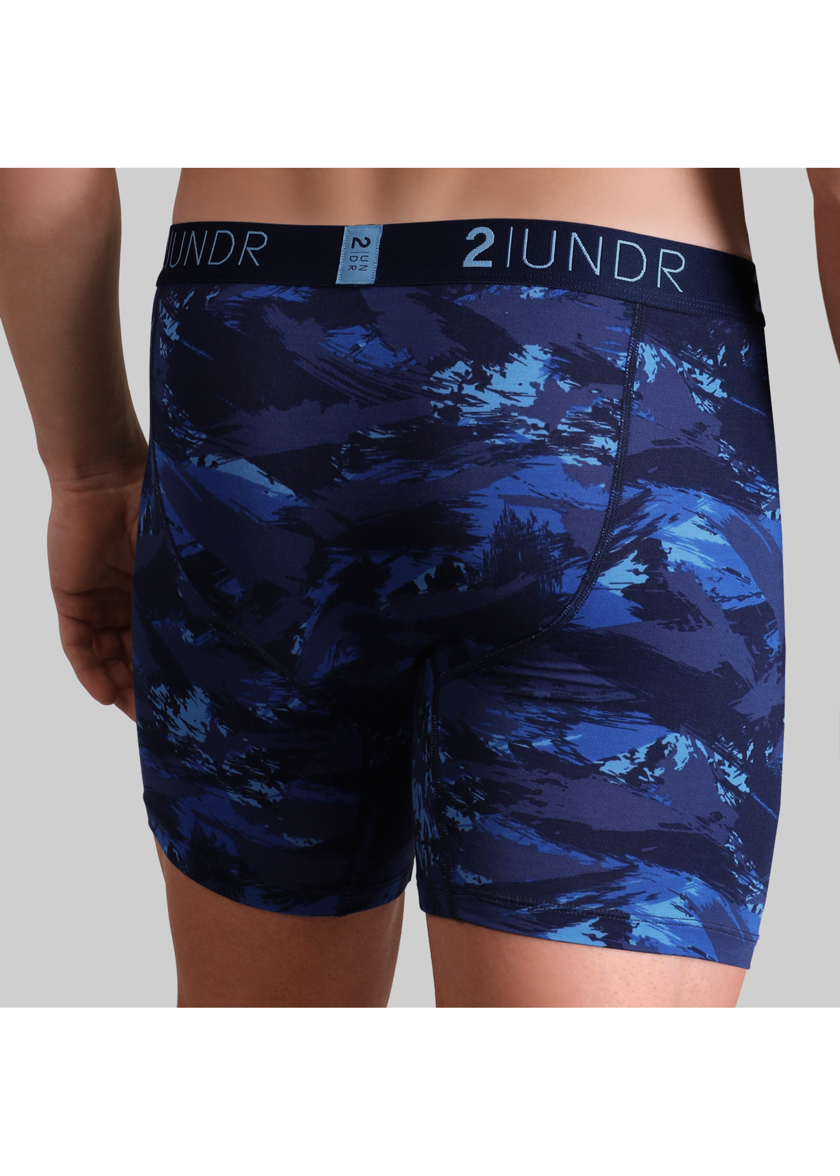 2|UNDR Boxer 6'' Swing Shift en mélange de modal BLUE STORM-Homme