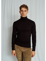 BRUUN & STENGADE Chandail col roulé en laine mérinos pour homme-Noir