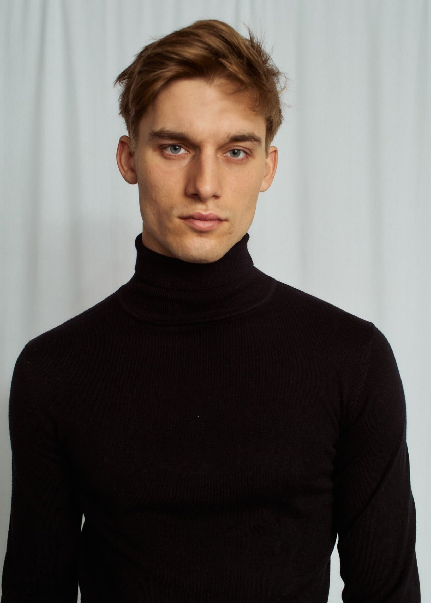 BRUUN & STENGADE Chandail col roulé en laine mérinos pour homme-Noir
