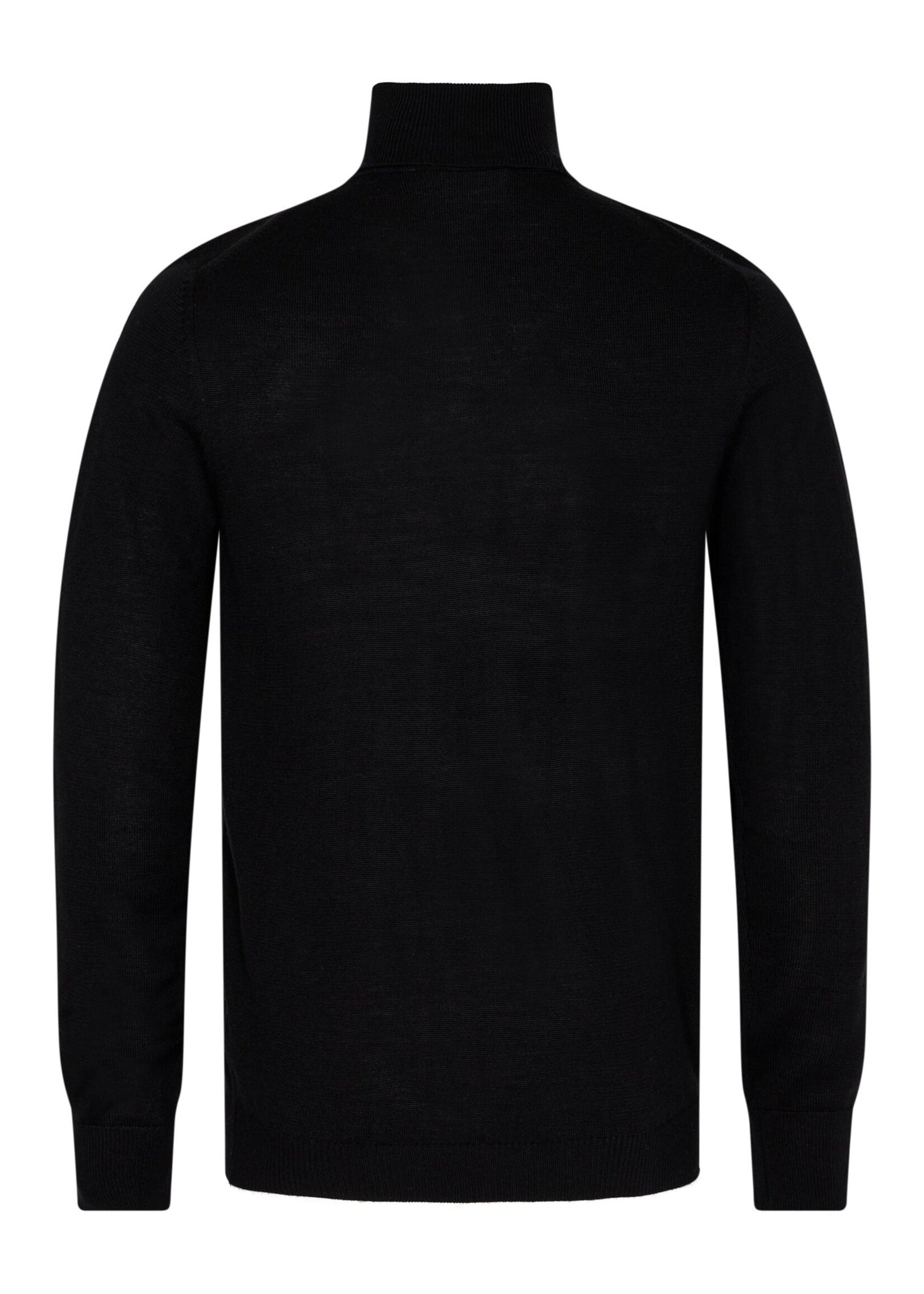 BRUUN & STENGADE Chandail col roulé en laine mérinos pour homme-Noir