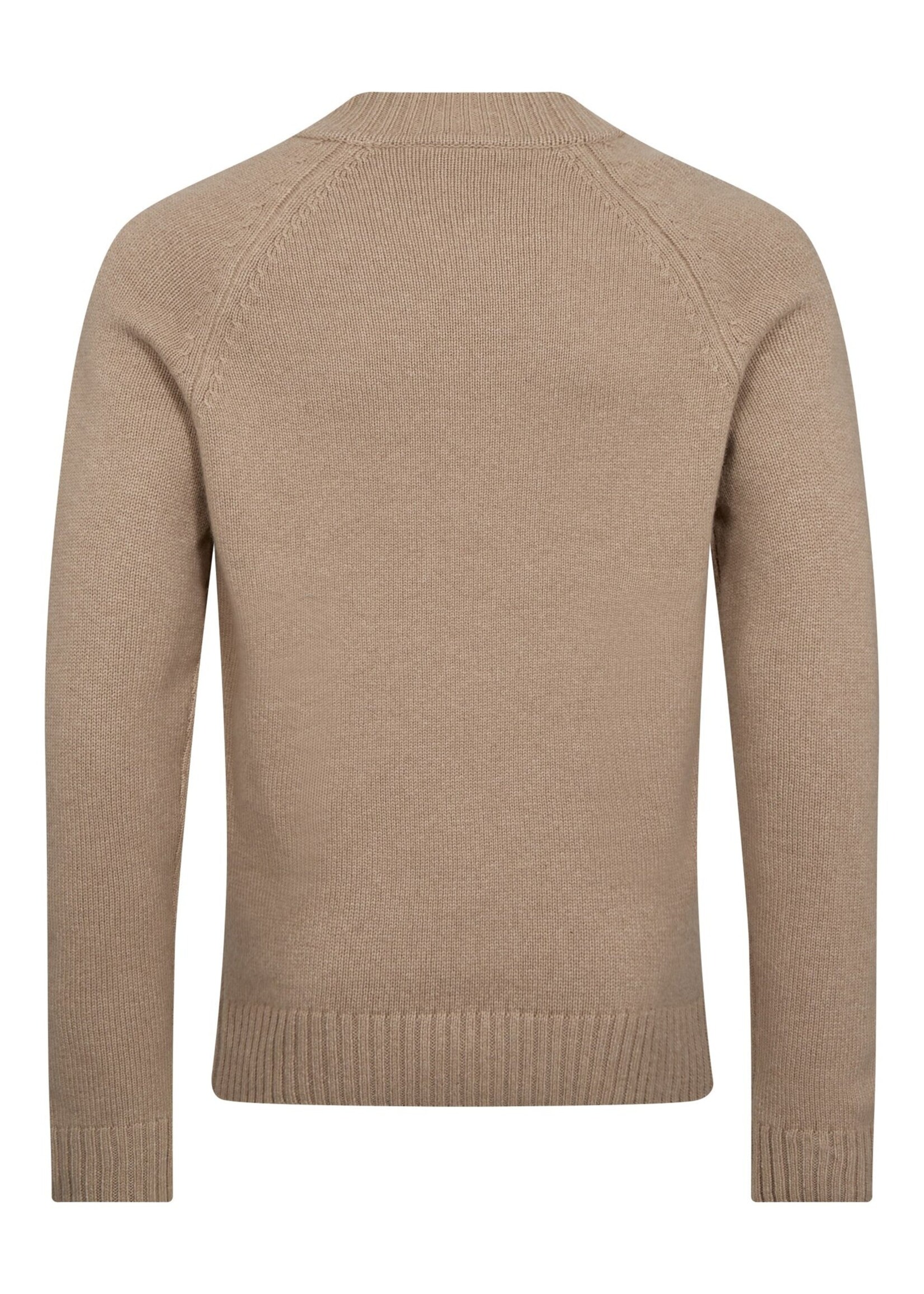 BRUUN & STENGADE Chandail col en v en laine d'agneau pour homme-Sable