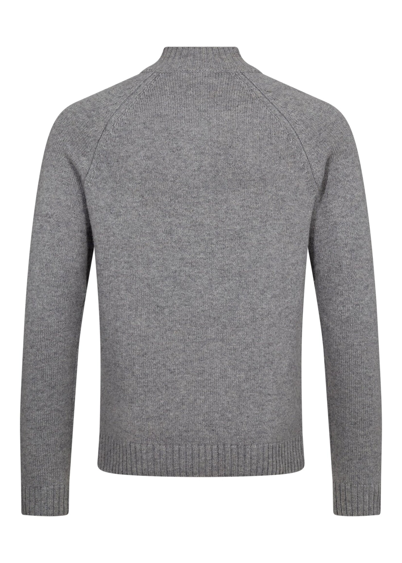 BRUUN & STENGADE Chandail col en v en laine d'agneau pour homme-Gris