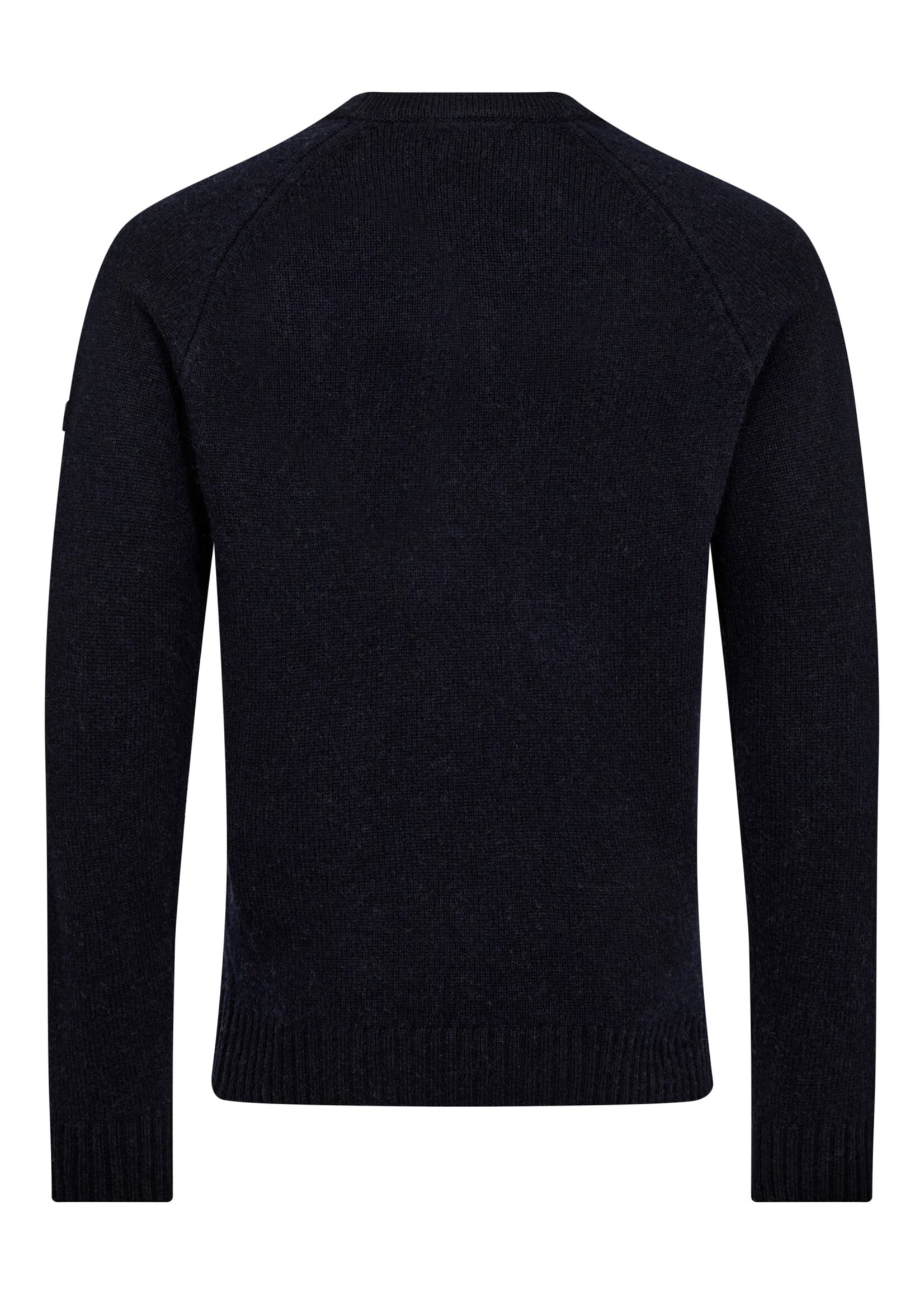 BRUUN & STENGADE Chandail col rond en laine d'agneau pour homme-Marine