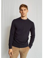 BRUUN & STENGADE Chandail col rond en tricot de coton pour homme-Marine