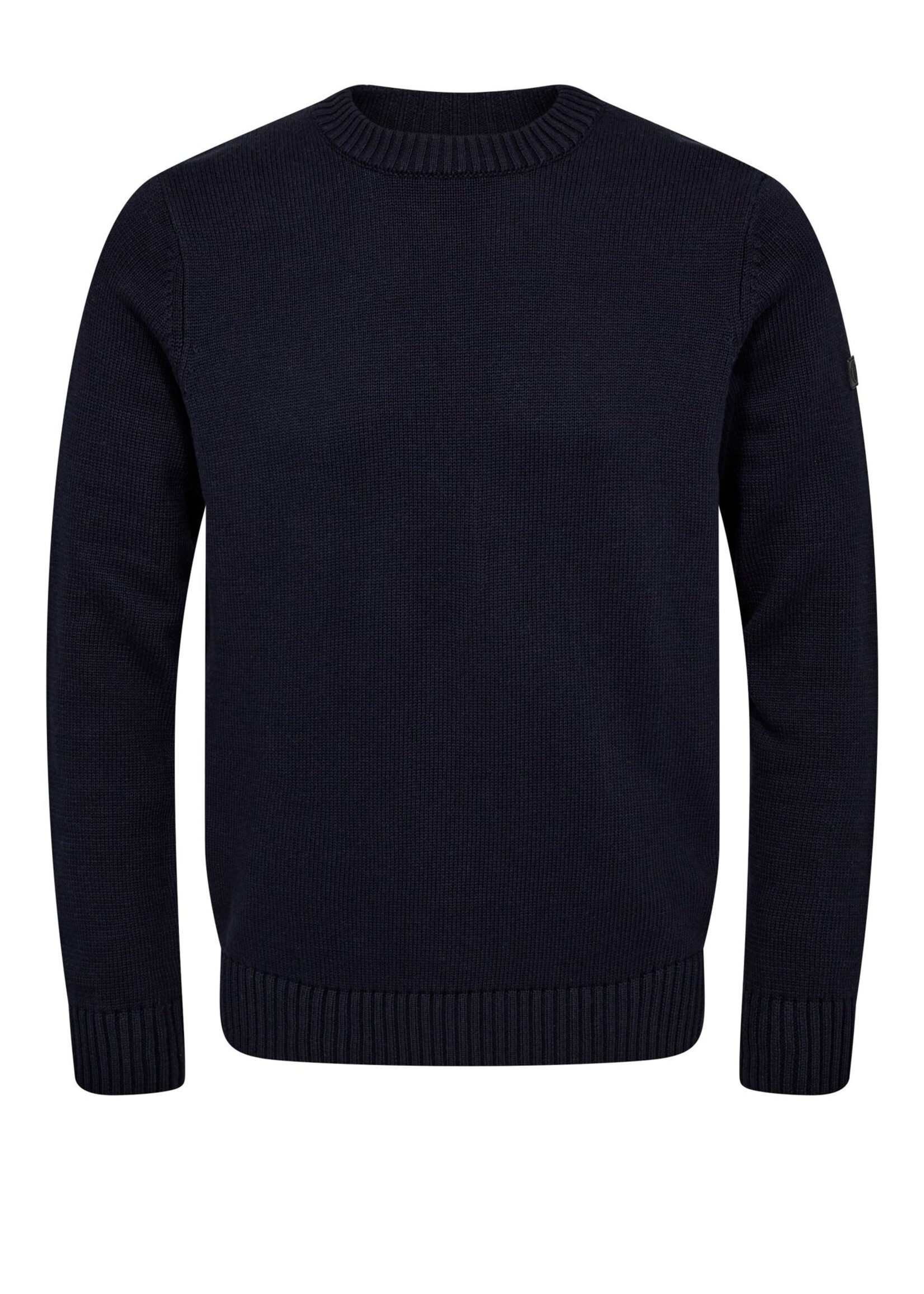 BRUUN & STENGADE Chandail col rond en tricot de coton pour homme-Marine