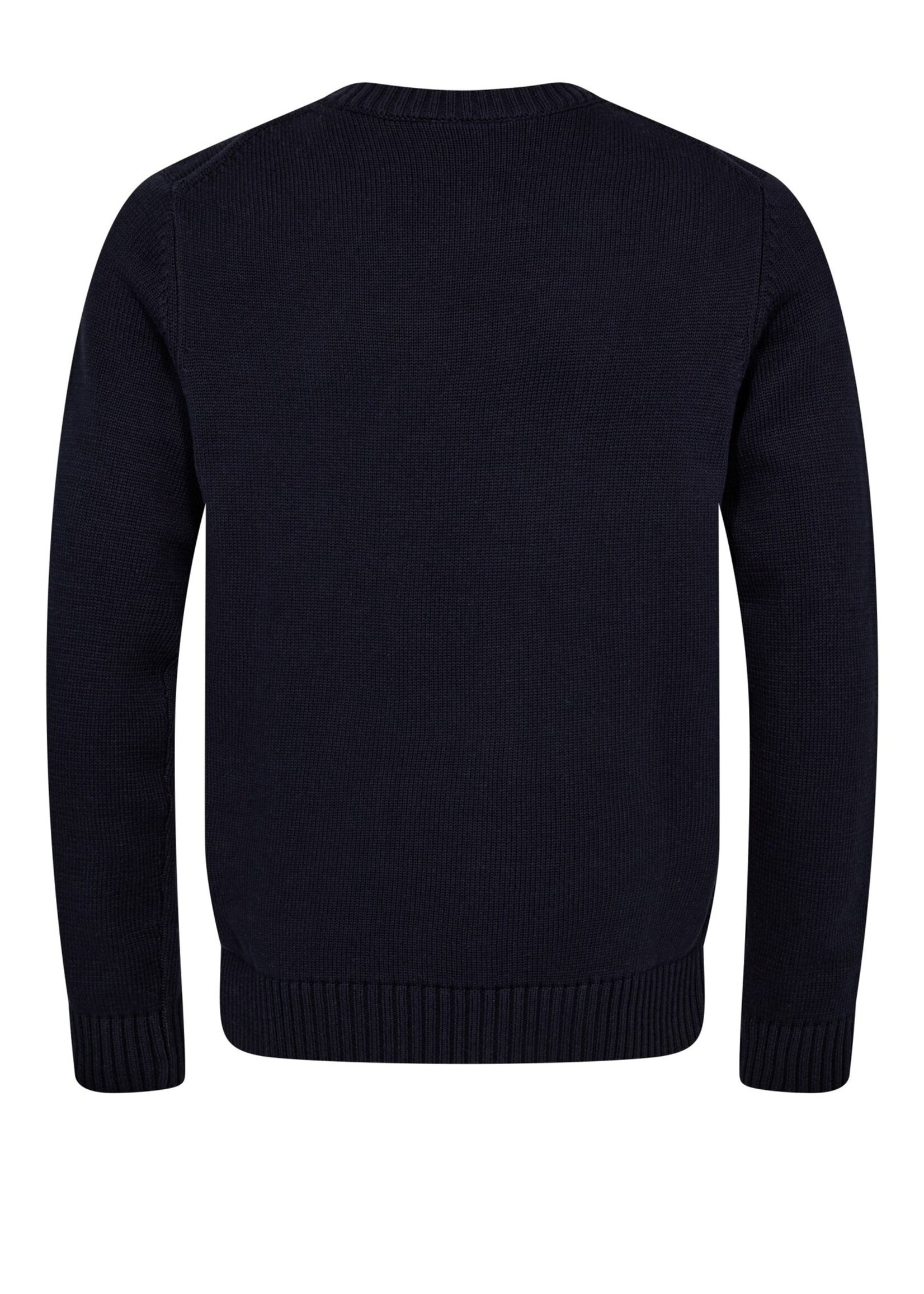 BRUUN & STENGADE Chandail col rond en tricot de coton pour homme-Marine