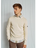 BRUUN & STENGADE Chandail col rond en tricot de coton pour homme-Avoine