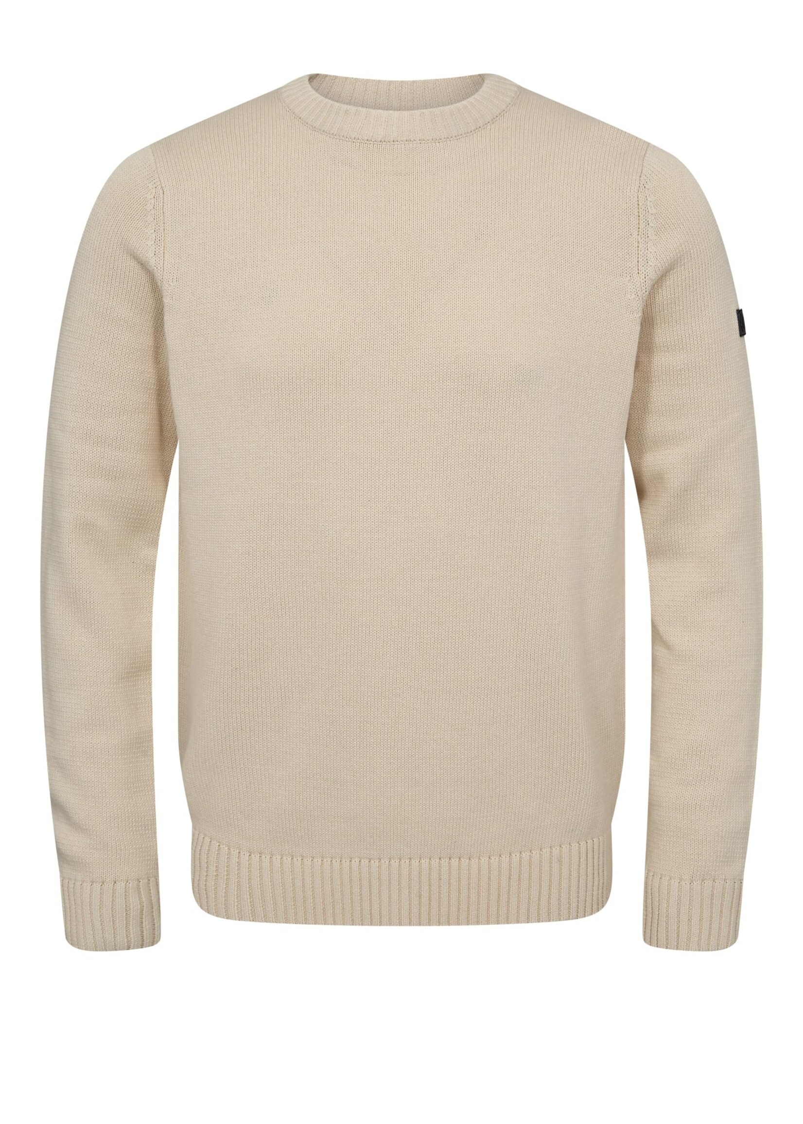 BRUUN & STENGADE Chandail col rond en tricot de coton pour homme-Avoine