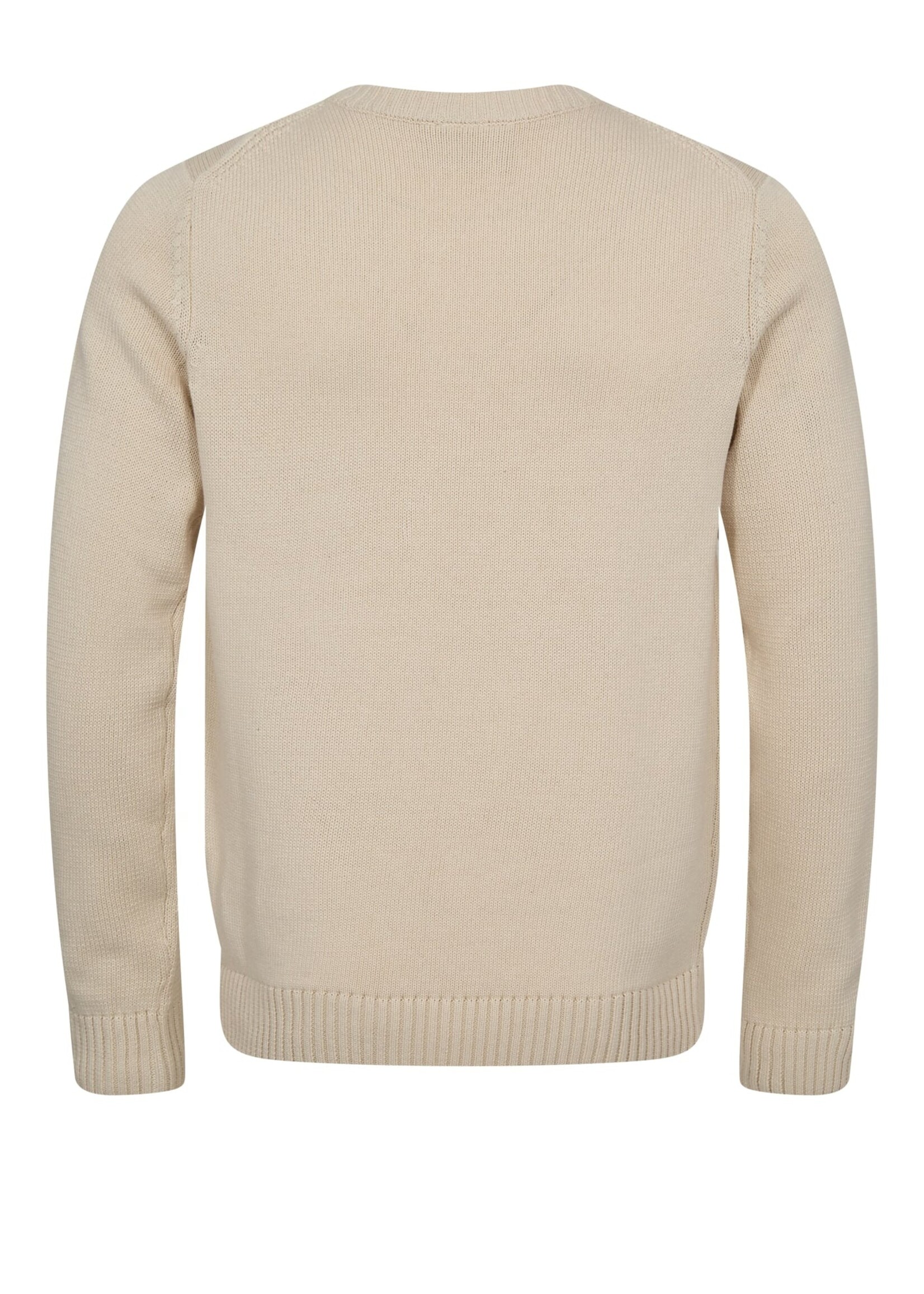 BRUUN & STENGADE Chandail col rond en tricot de coton pour homme-Avoine