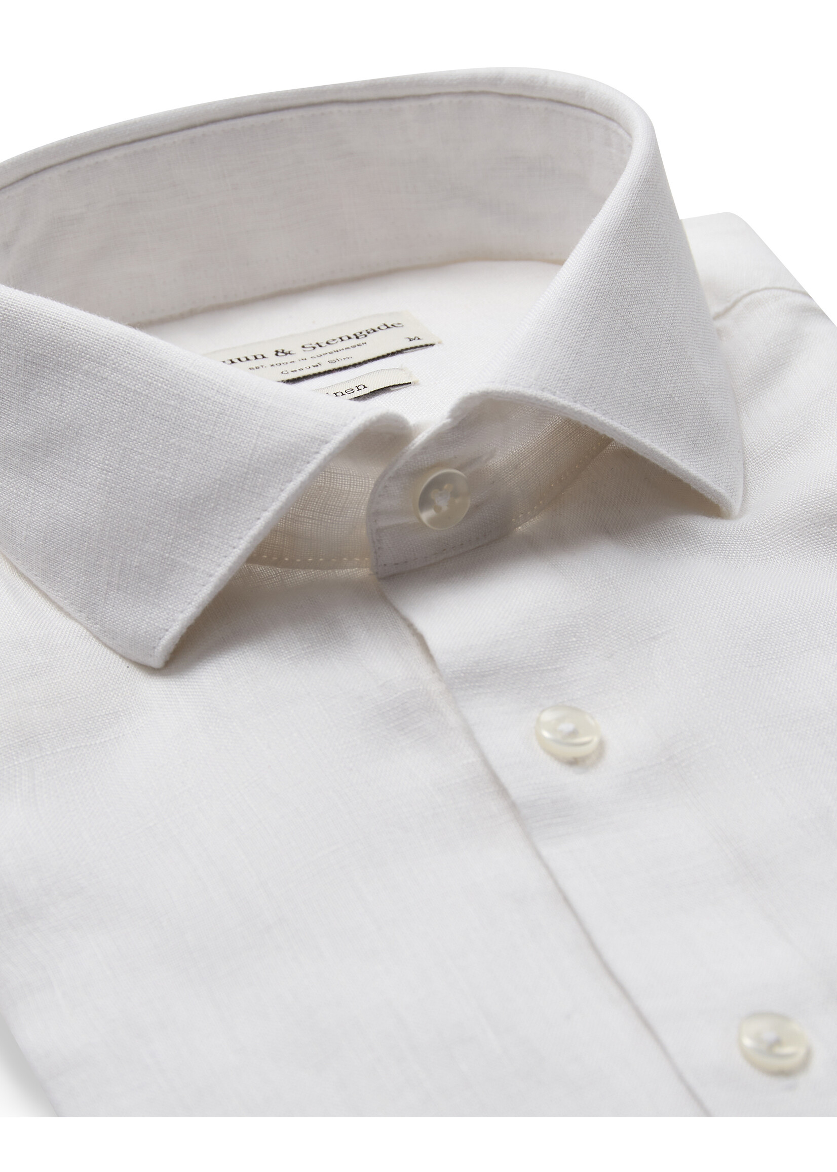 BRUUN & STENGADE Chemise en pur lin pour homme-Blanc