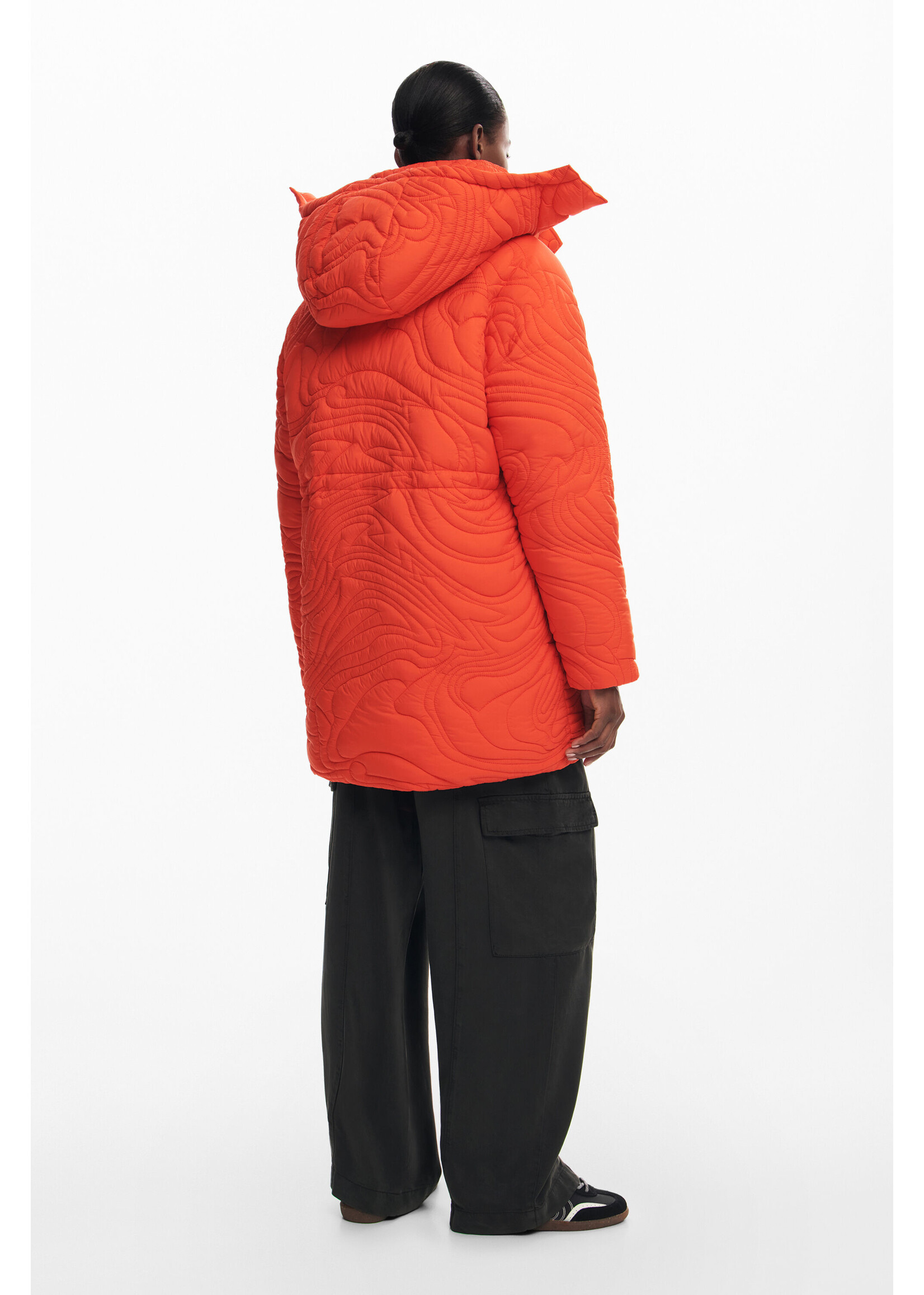 DESIGUAL Manteau matelassé texturé-Orange