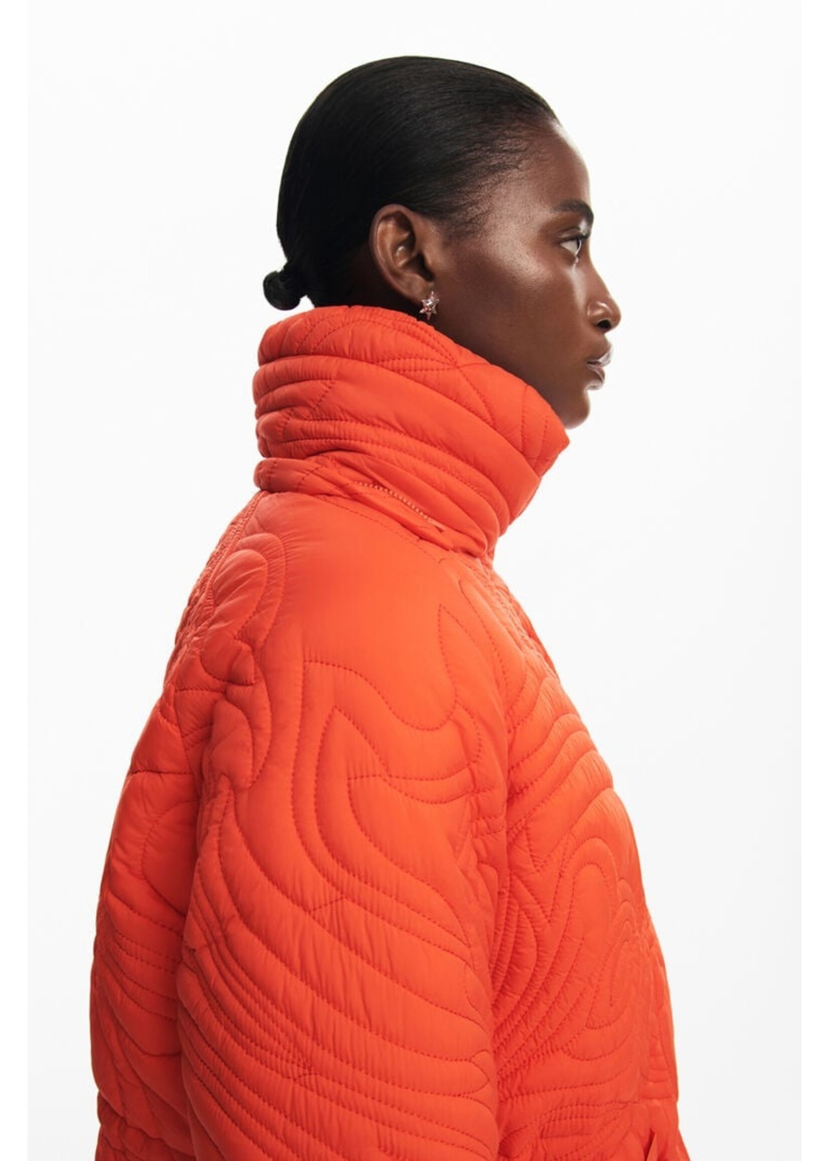 DESIGUAL Manteau matelassé texturé-Orange
