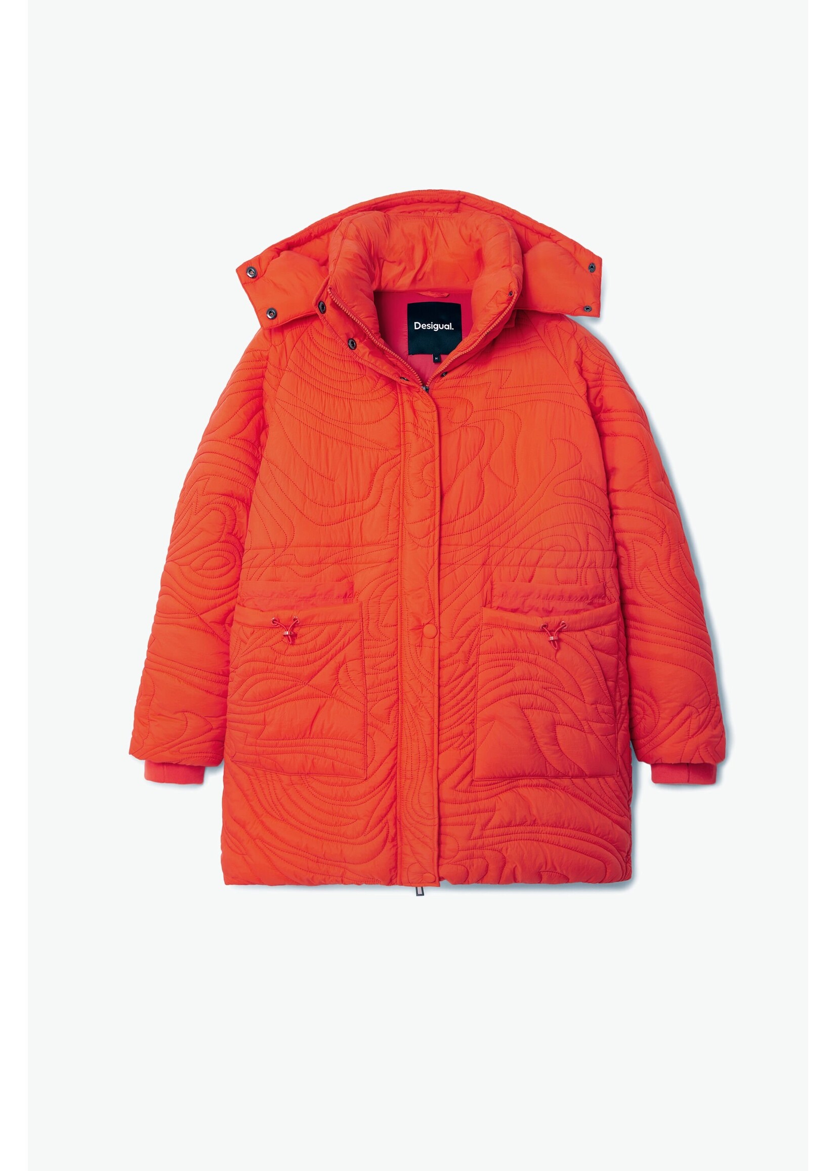 DESIGUAL Textured padded coat