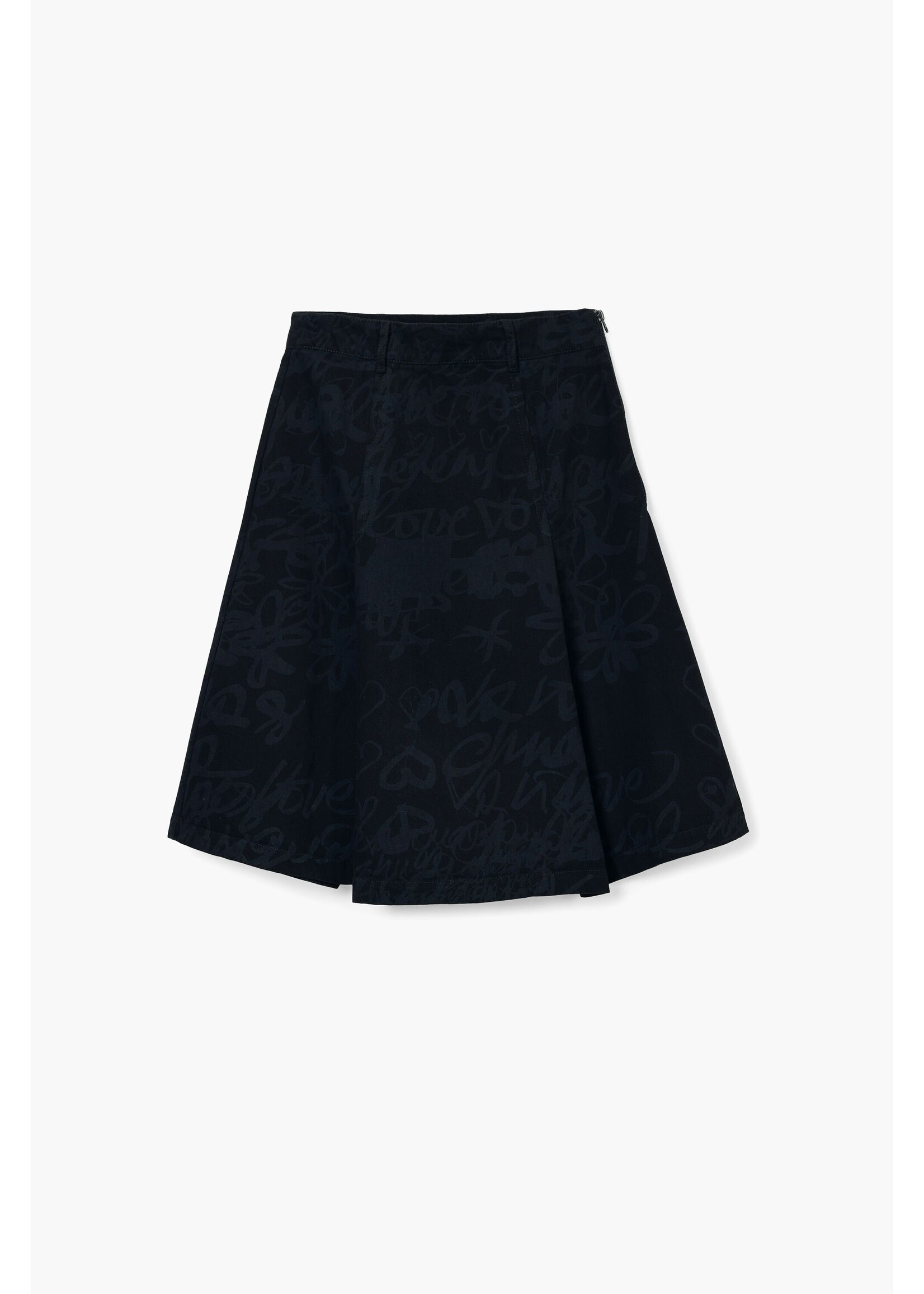 DESIGUAL Skirt with phrases print by M. Christian Lacroix