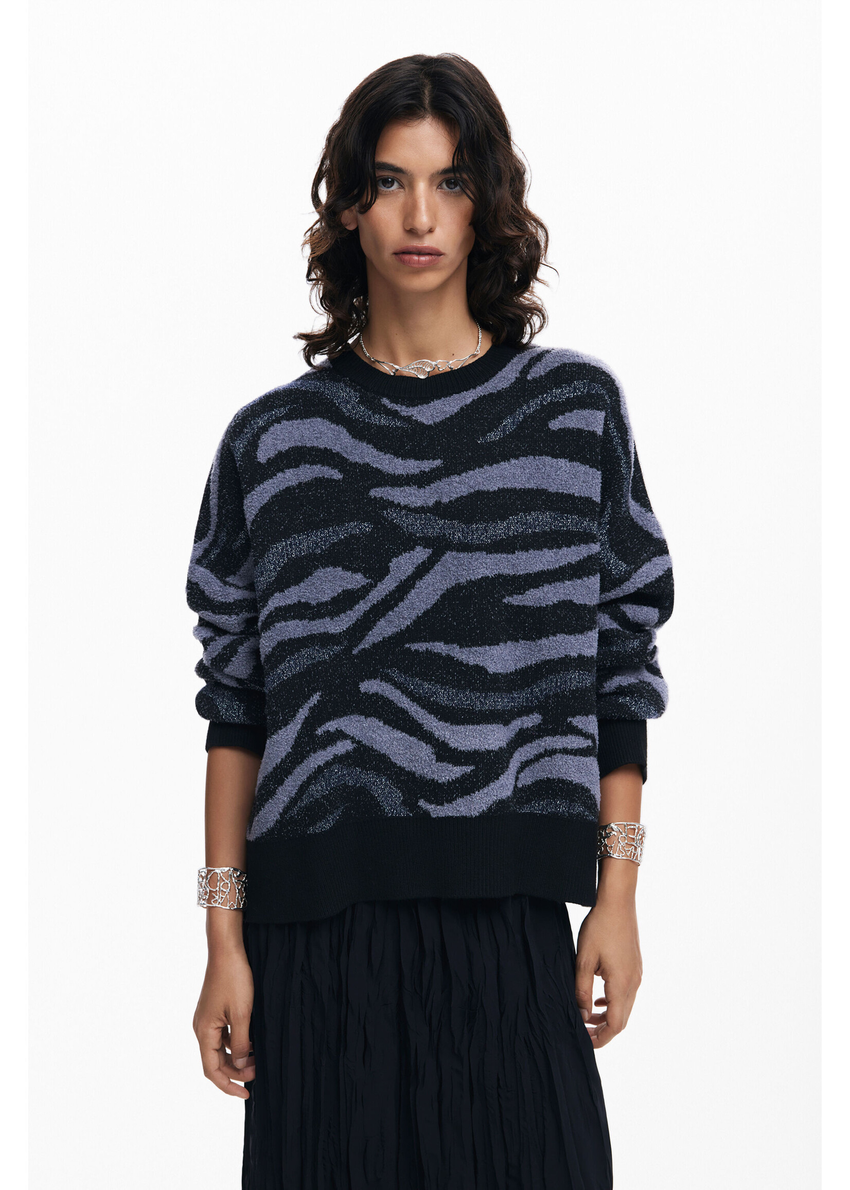 DESIGUAL Animal print sweater