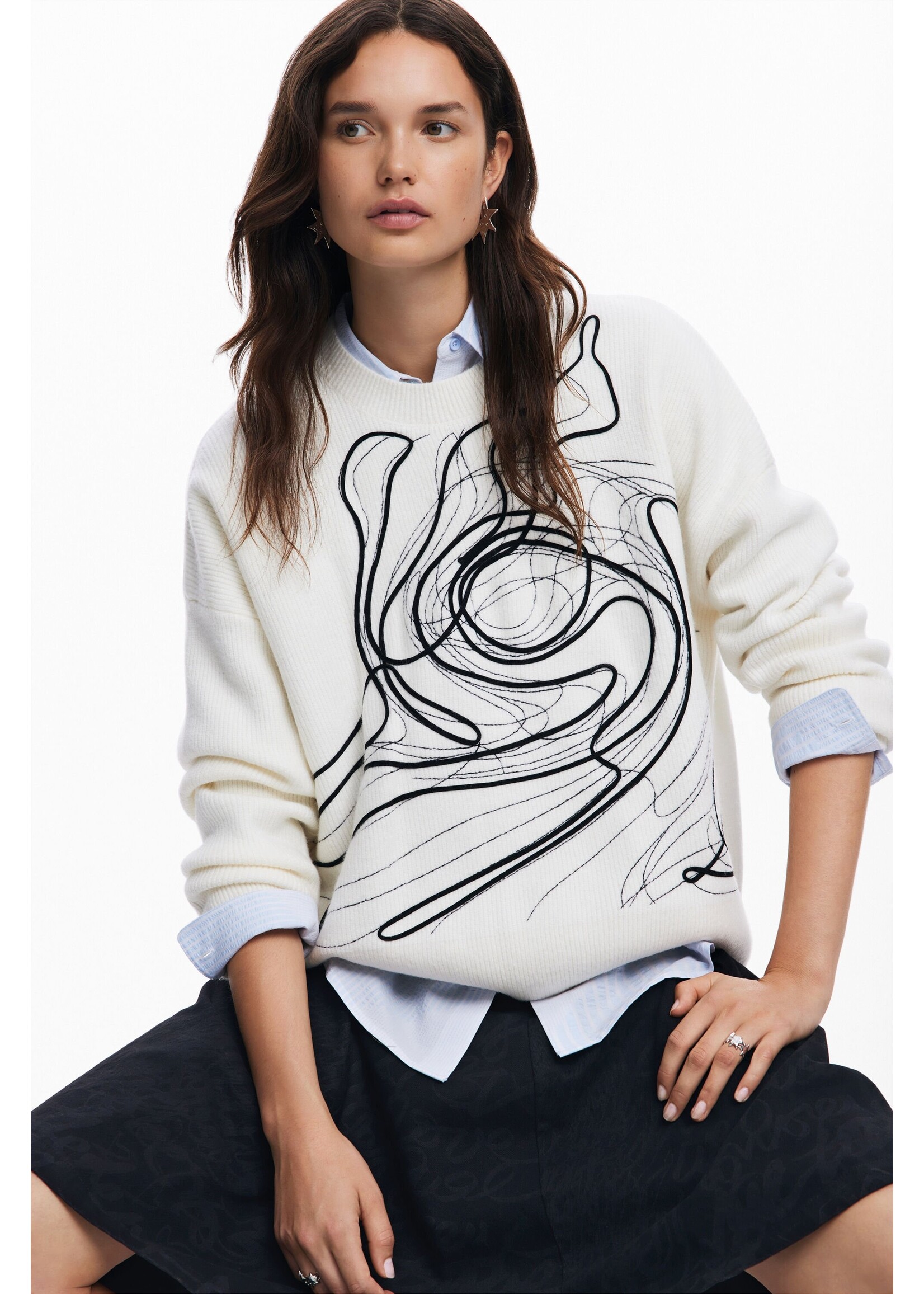 DESIGUAL Pull traces M. Christian Lacroix-Blanc