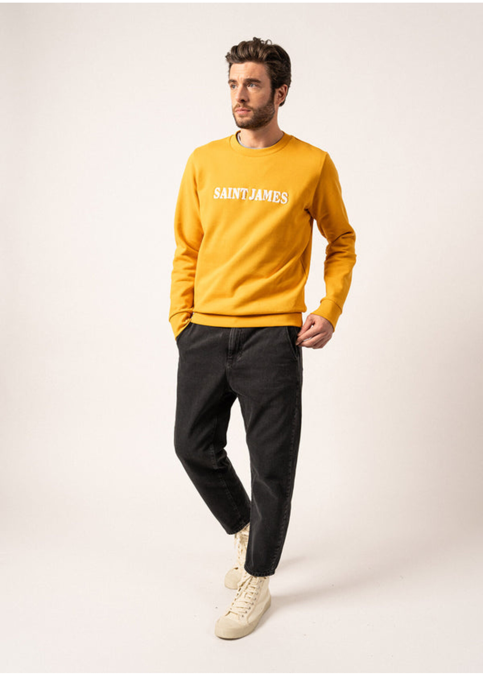 SAINT-JAMES Chandail en molleton avec broderie Solal - 2 couleurs disponibles
