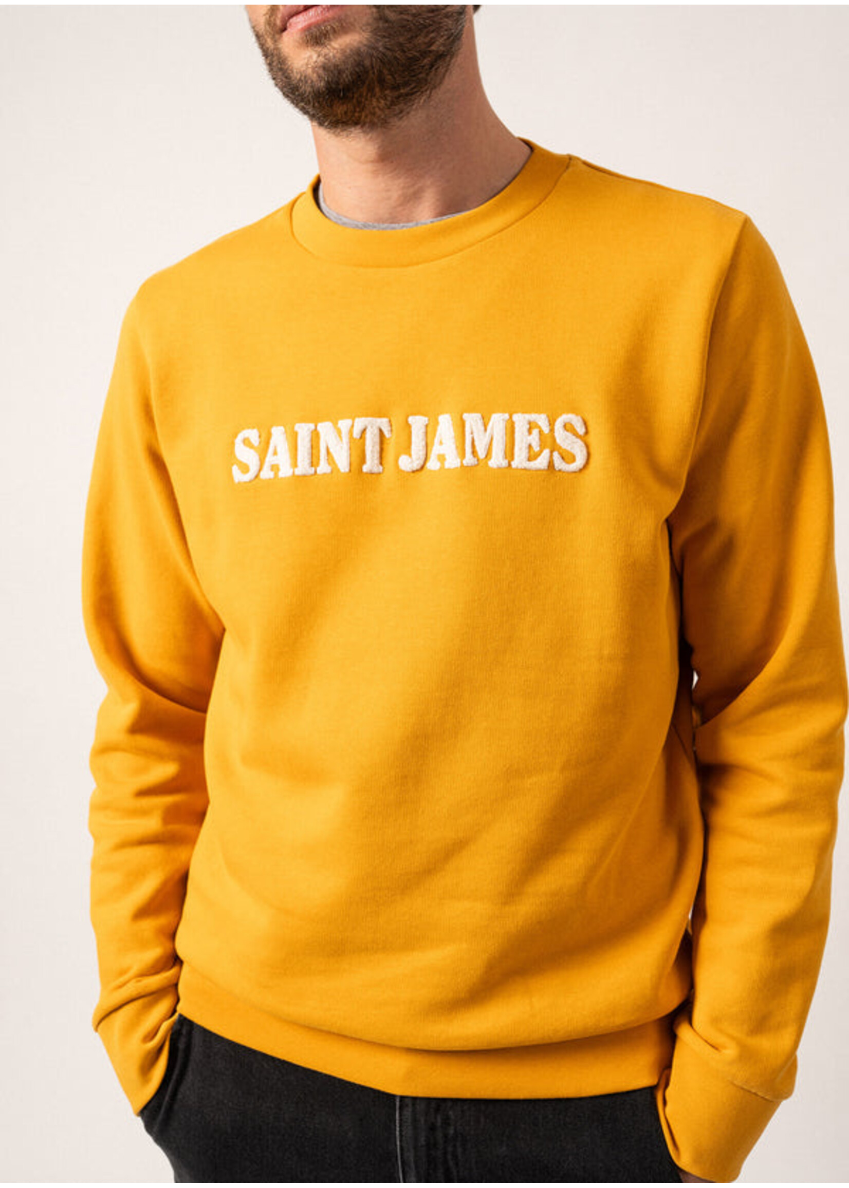 SAINT-JAMES Chandail en molleton avec broderie Solal - 2 couleurs disponibles
